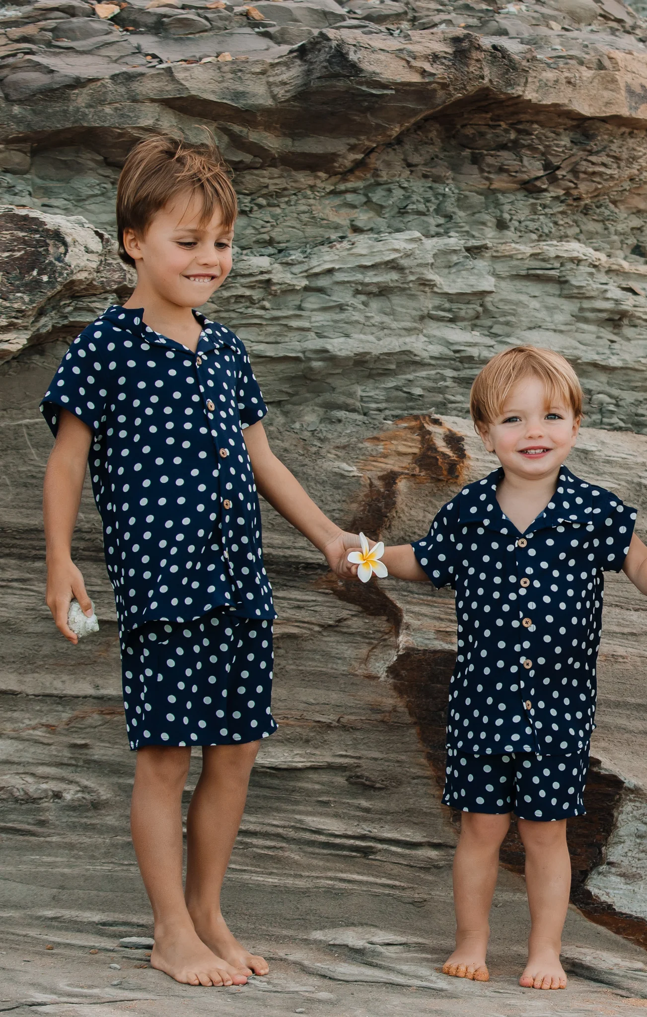 Lil Easy Shorts ~ Navy Polka Dot - Image 9