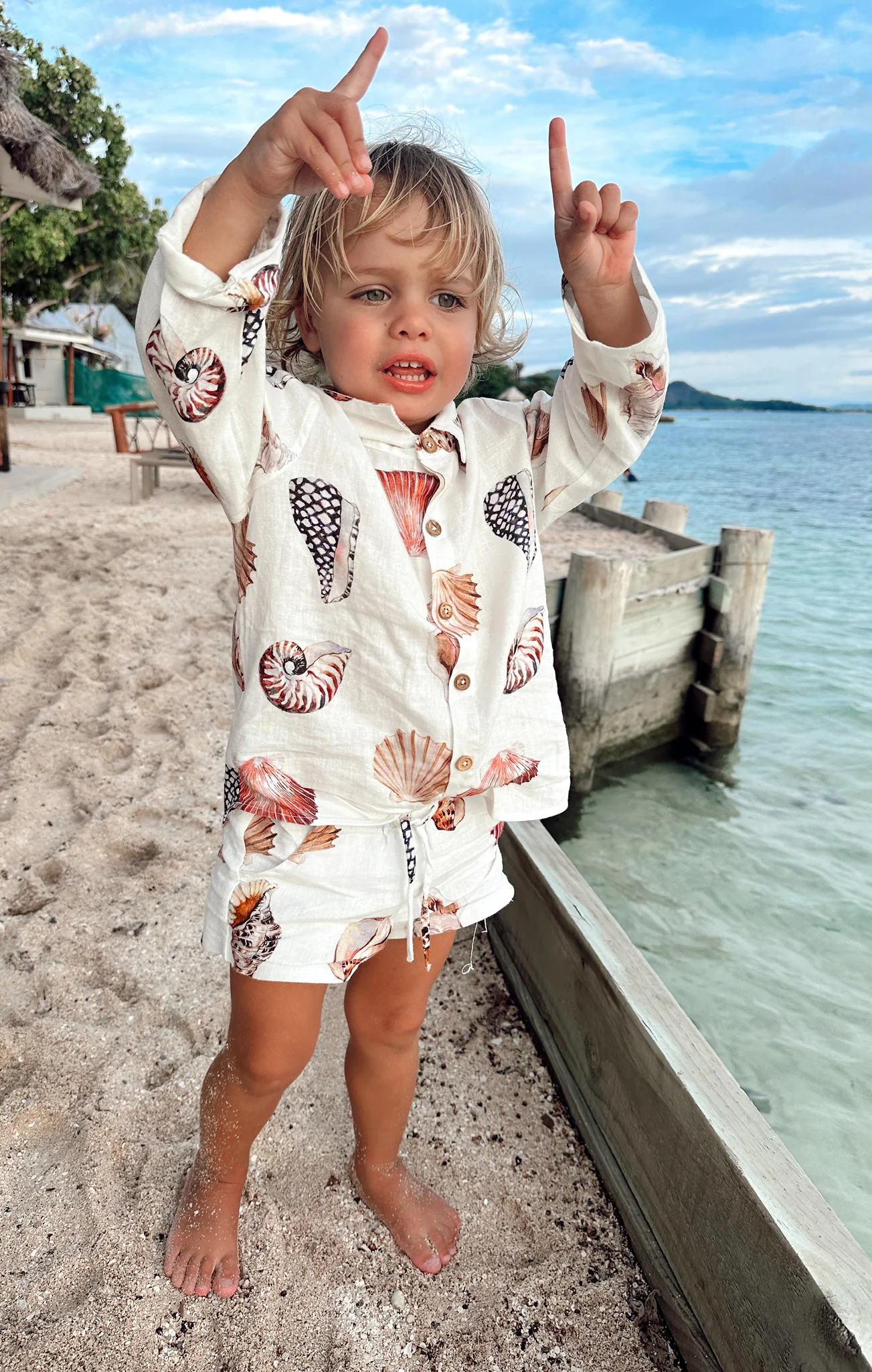 Lil Easy Shorts ~ Shell Linen - Image 3