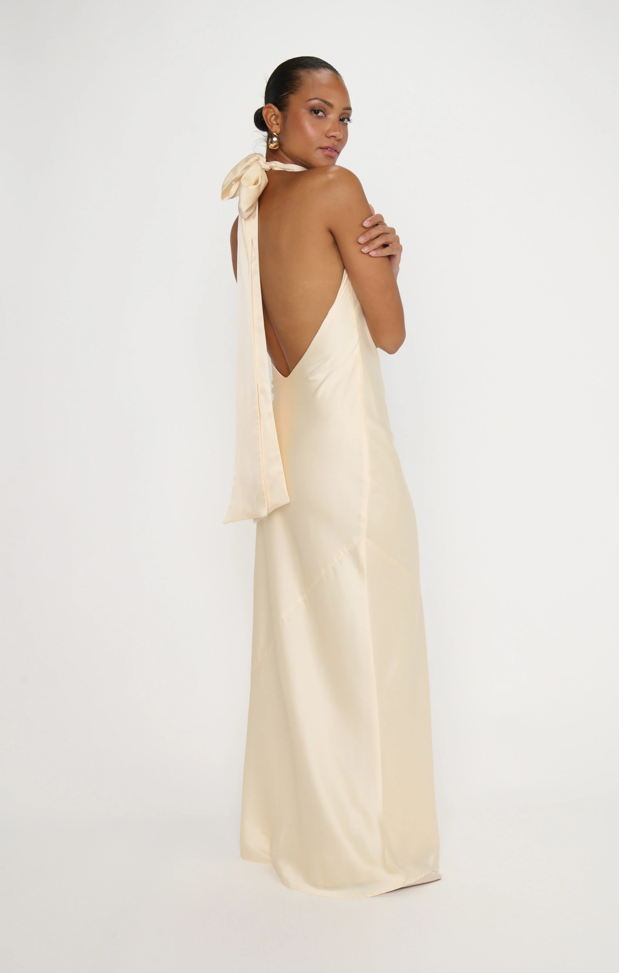 Lisa Maxi Dress ~ Buttercream Luxe Satin - Image 6