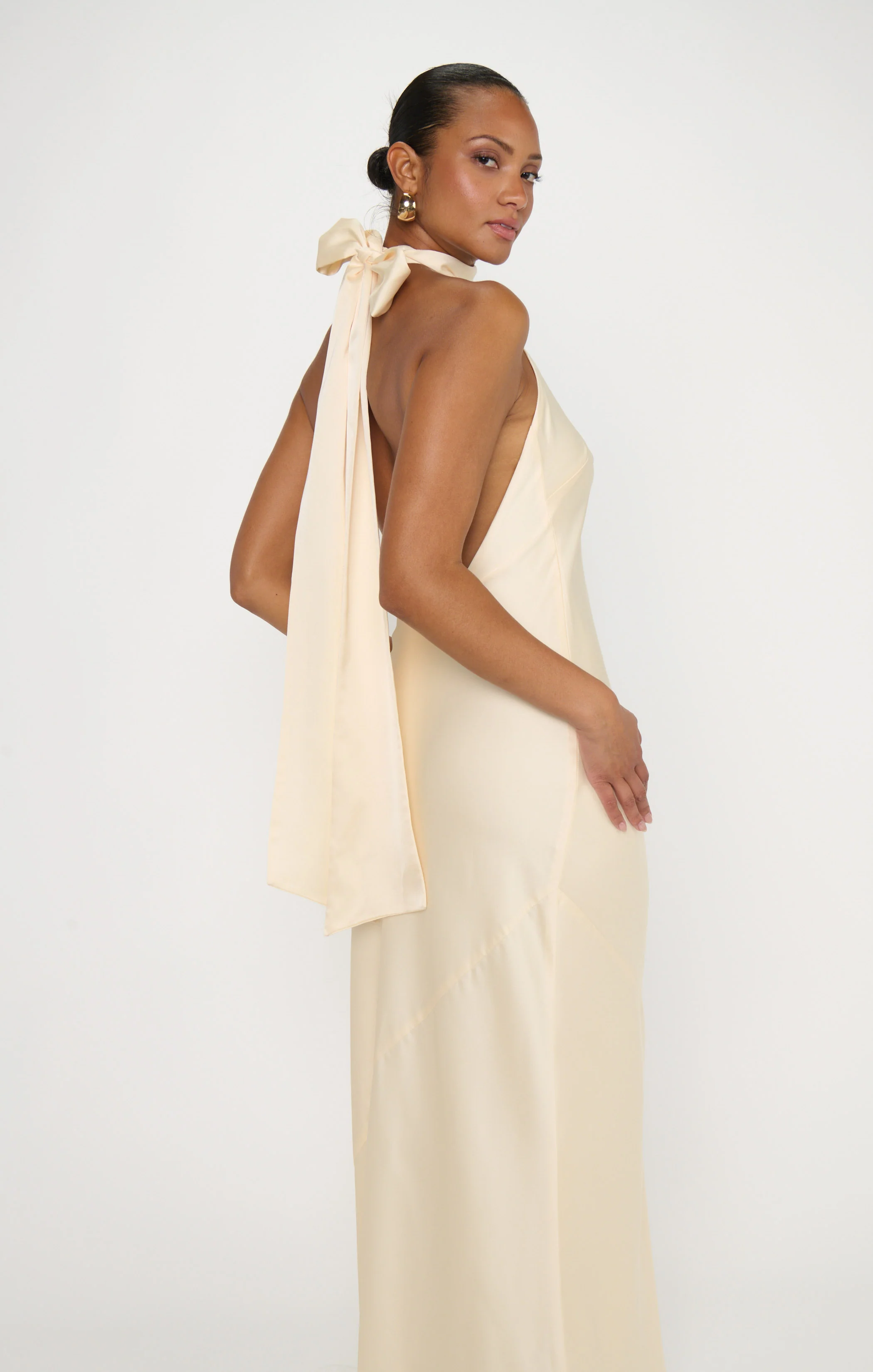 Lisa Maxi Dress ~ Buttercream Luxe Satin - Image 7