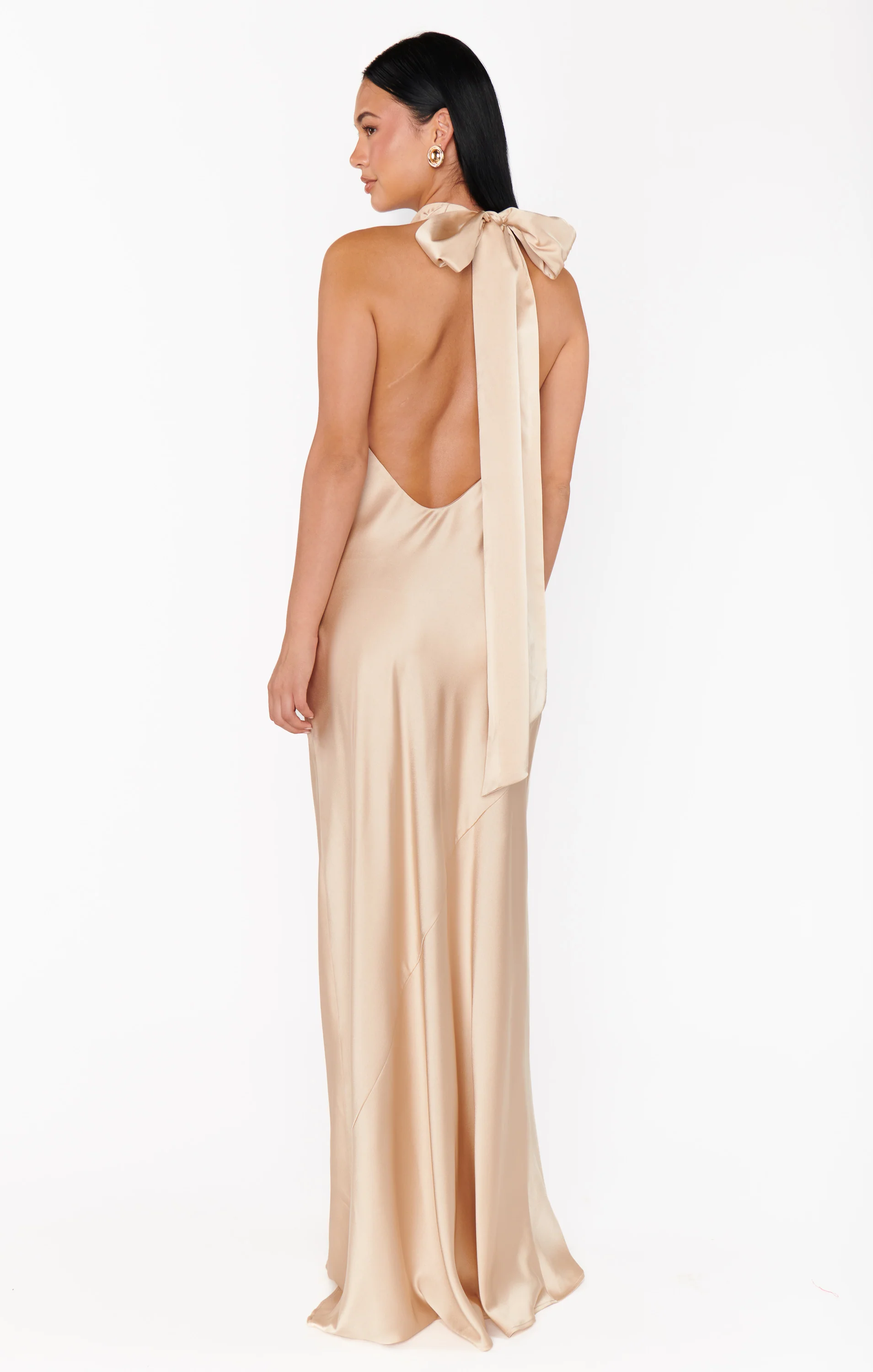 Lisa Maxi Dress ~ Champagne Luxe Satin - Image 12