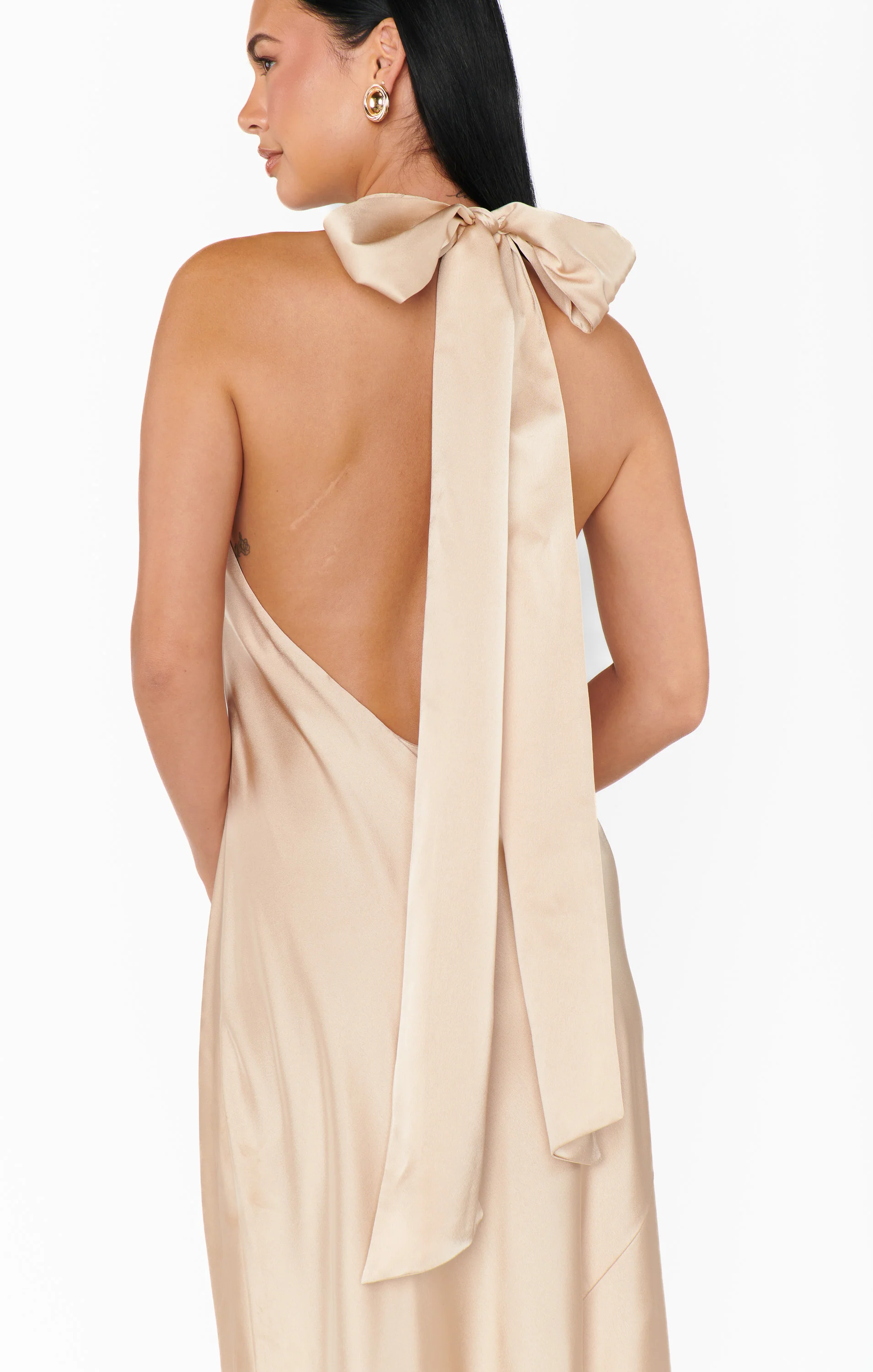 Lisa Maxi Dress ~ Champagne Luxe Satin - Image 13