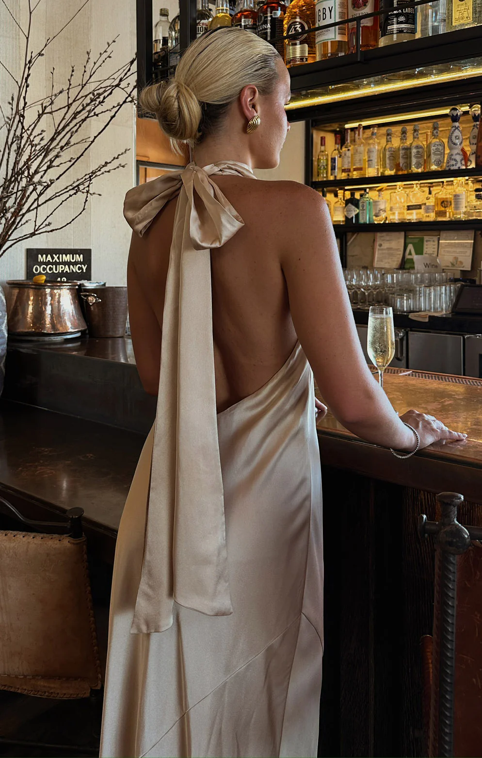 Lisa Maxi Dress ~ Champagne Luxe Satin - Image 7