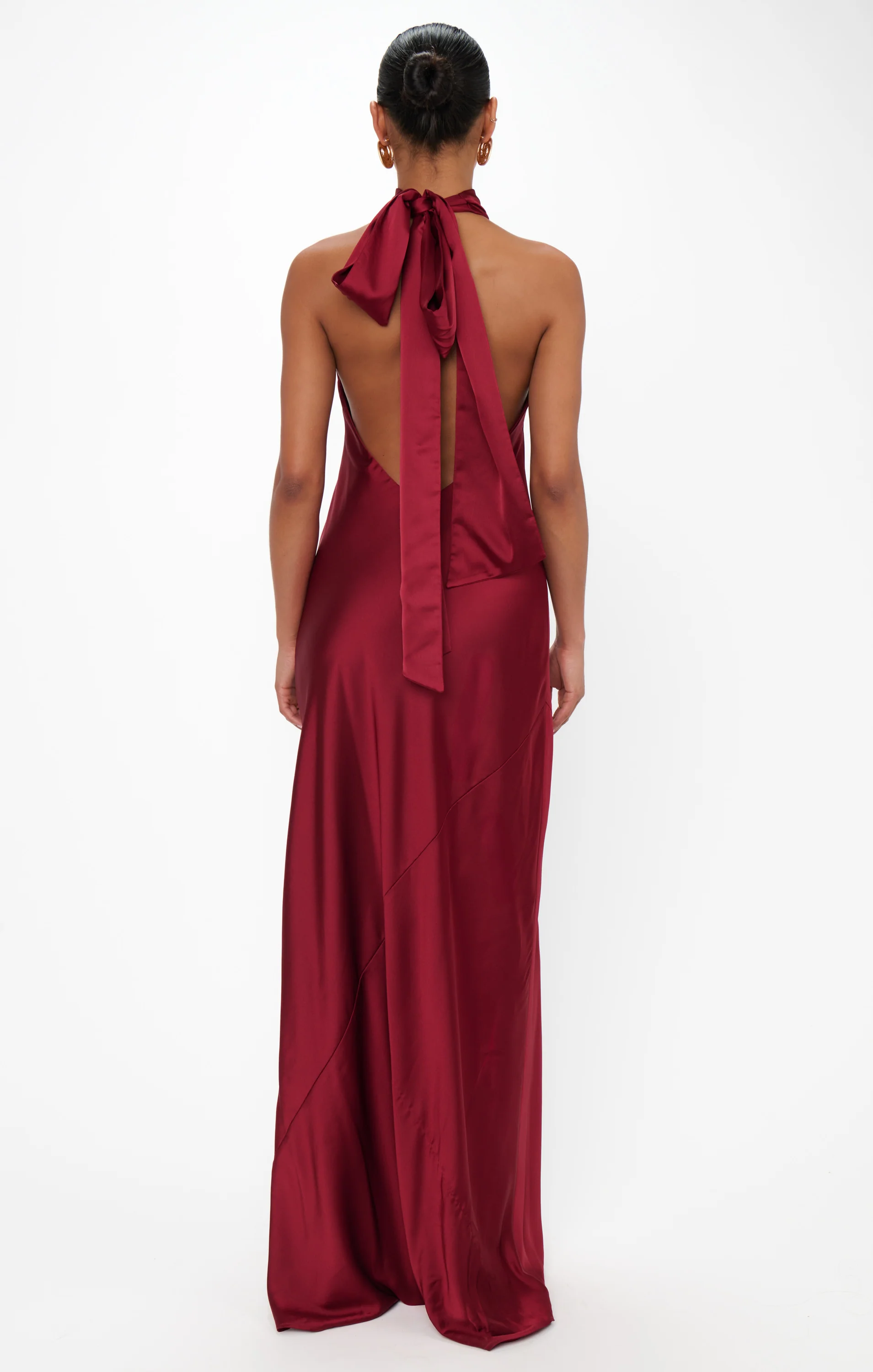 Lisa Maxi Dress ~ Cranberry Luxe Satin - Image 6