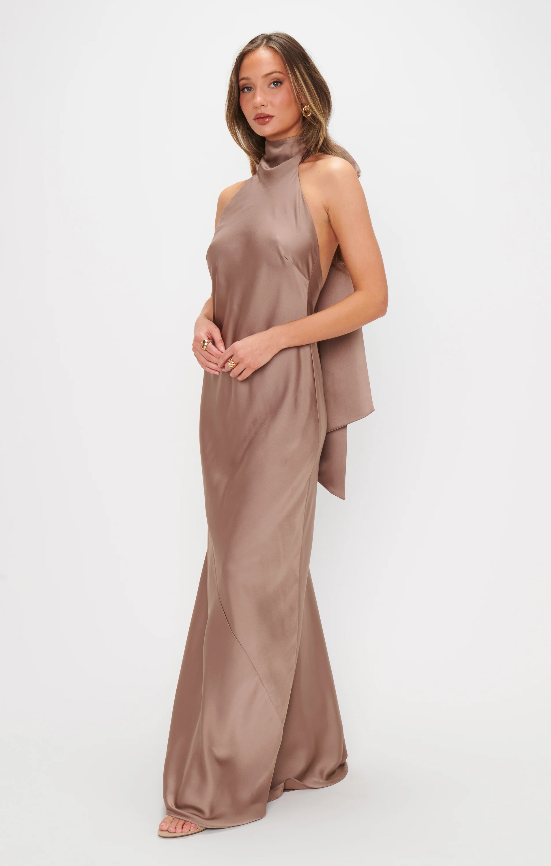 Lisa Maxi Dress ~ Dune Luxe Satin - Image 4
