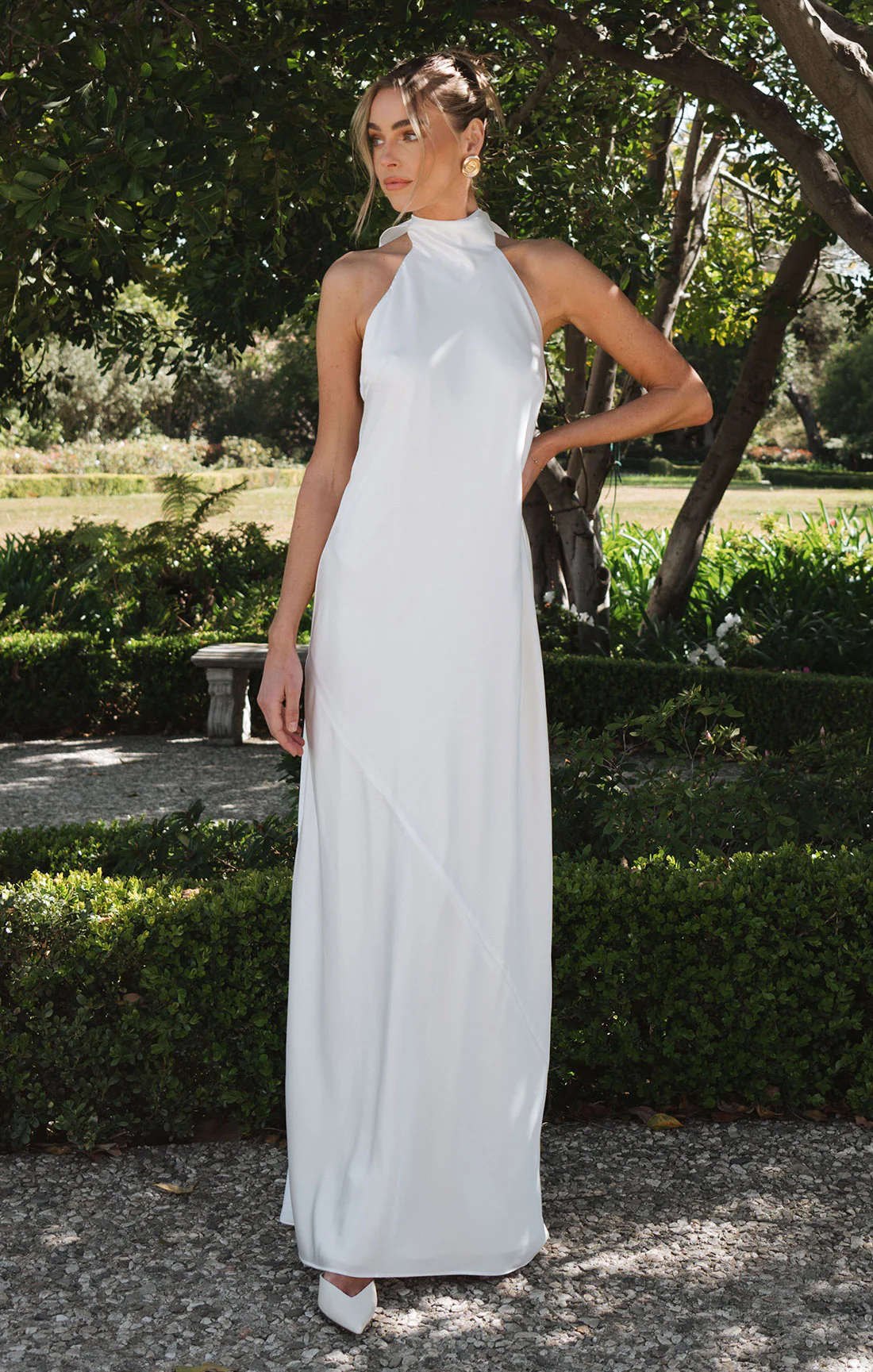Lisa Maxi Dress ~ Ivory Luxe Satin - Image 10