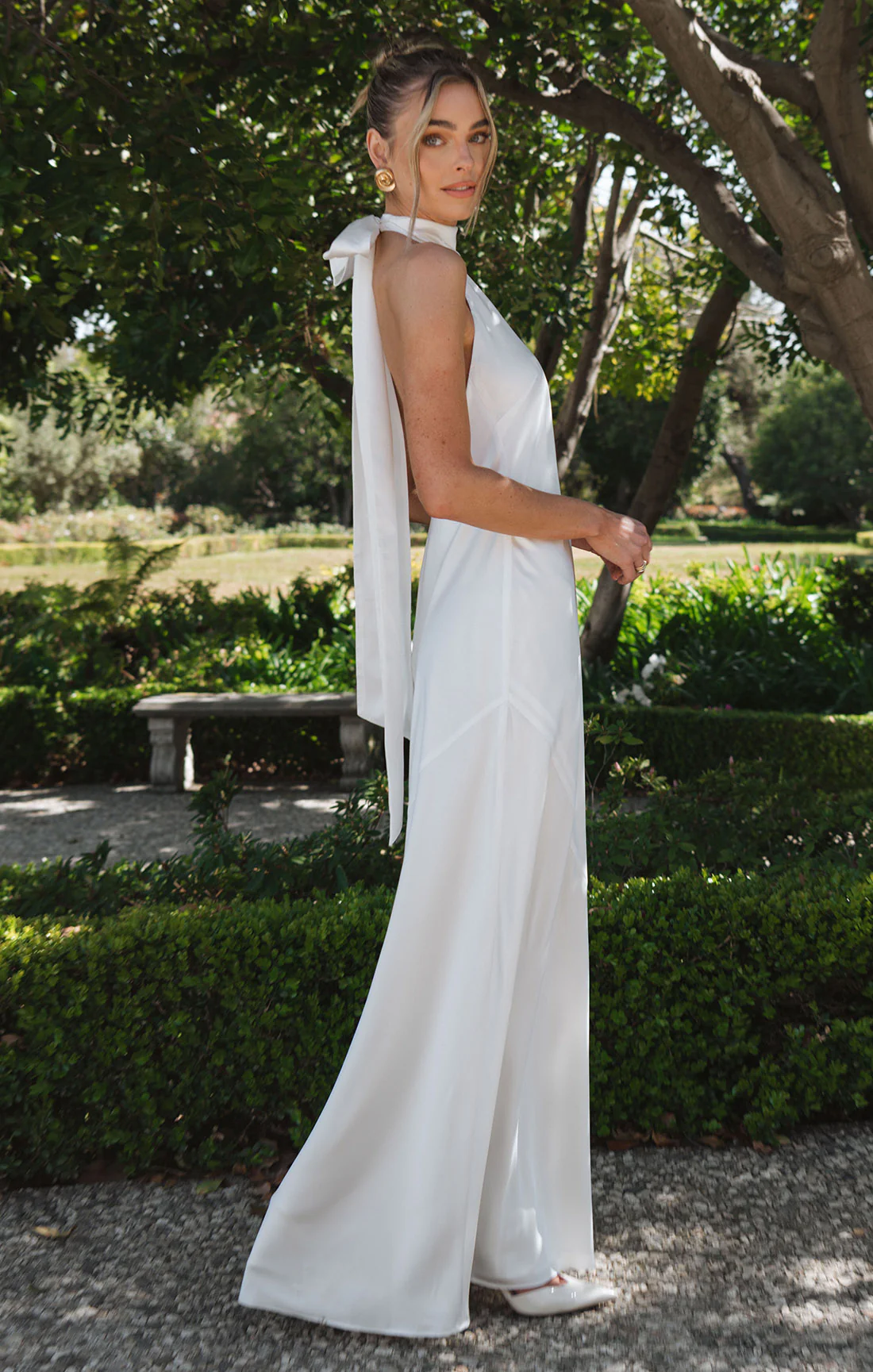 Lisa Maxi Dress ~ Ivory Luxe Satin - Image 9