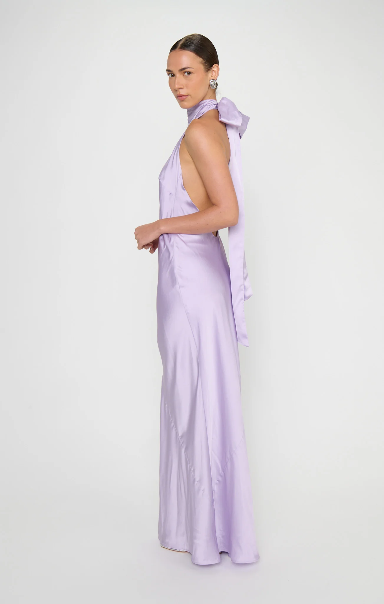 Lisa Maxi Dress ~ Lavender Luxe Satin - Image 3
