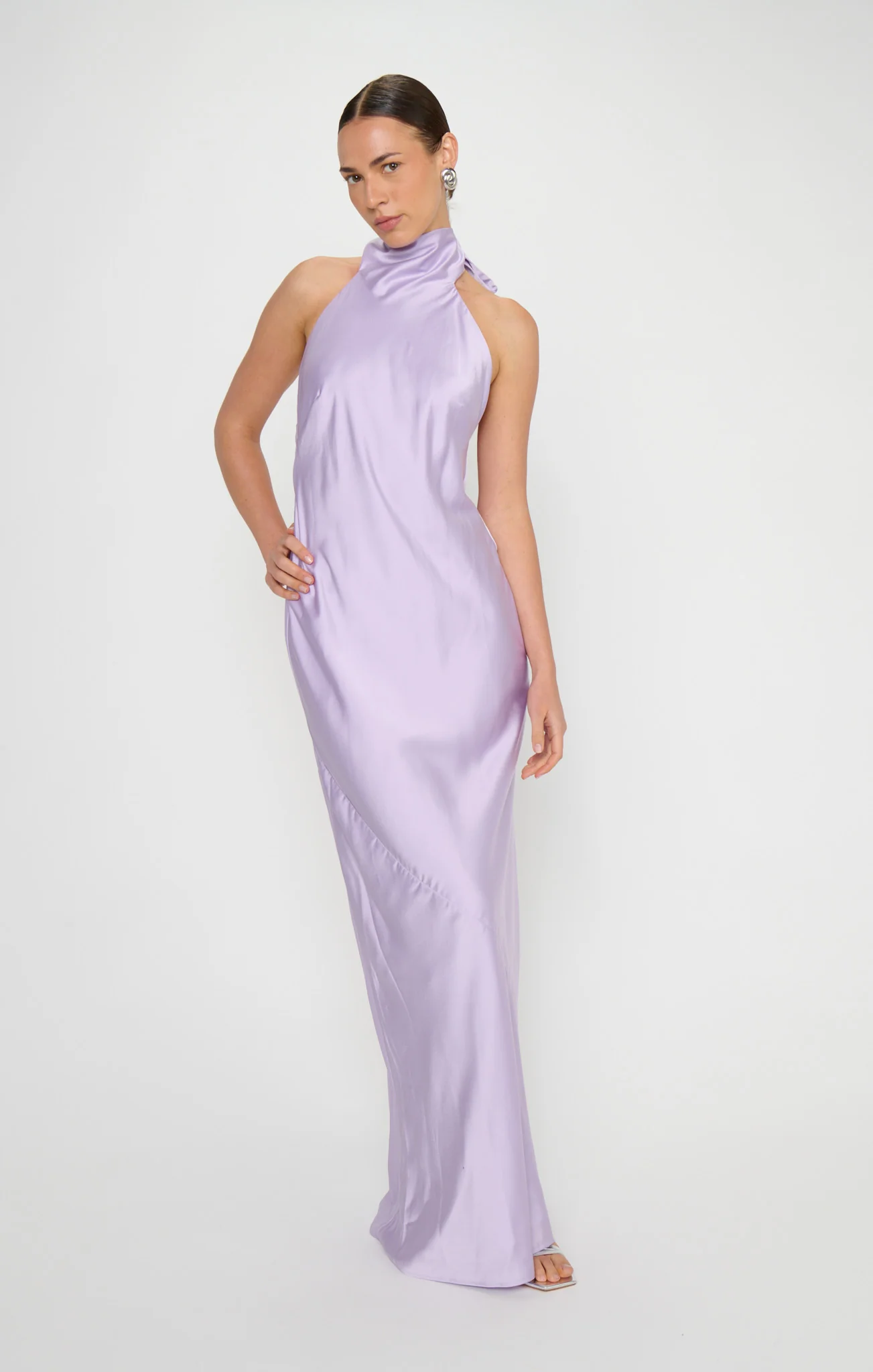 Lisa Maxi Dress ~ Lavender Luxe Satin - Image 4