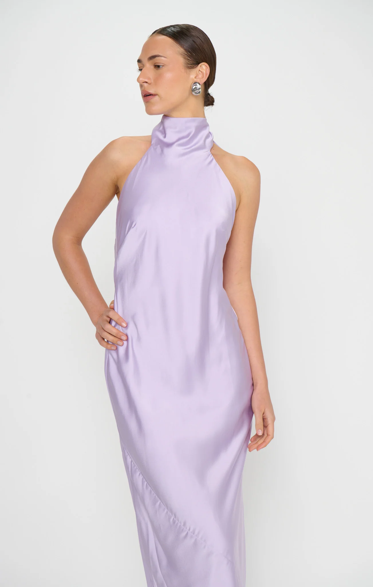 Lisa Maxi Dress ~ Lavender Luxe Satin - Image 6