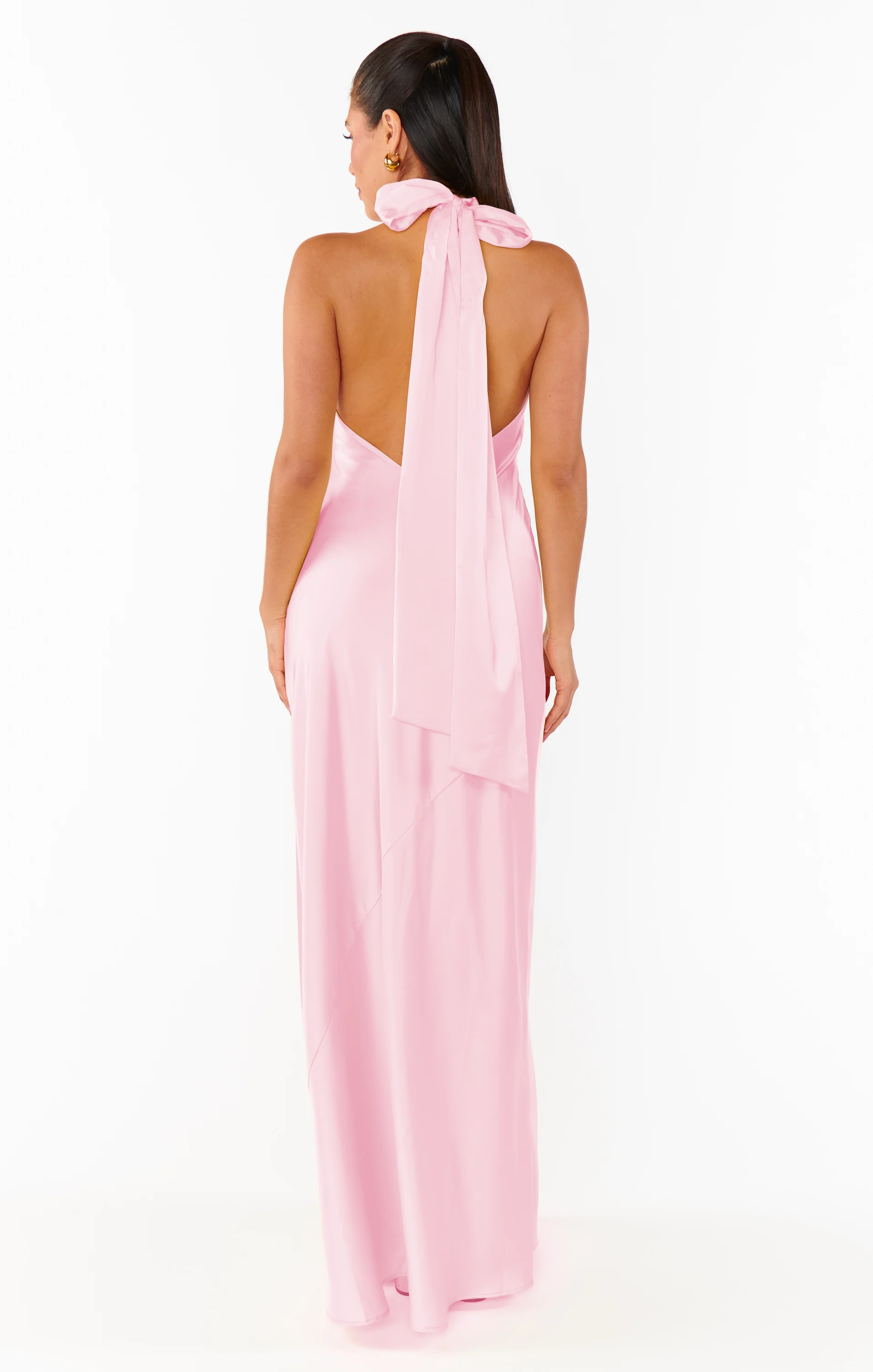 Lisa Maxi Dress ~ Light Pink Luxe Satin - Image 4