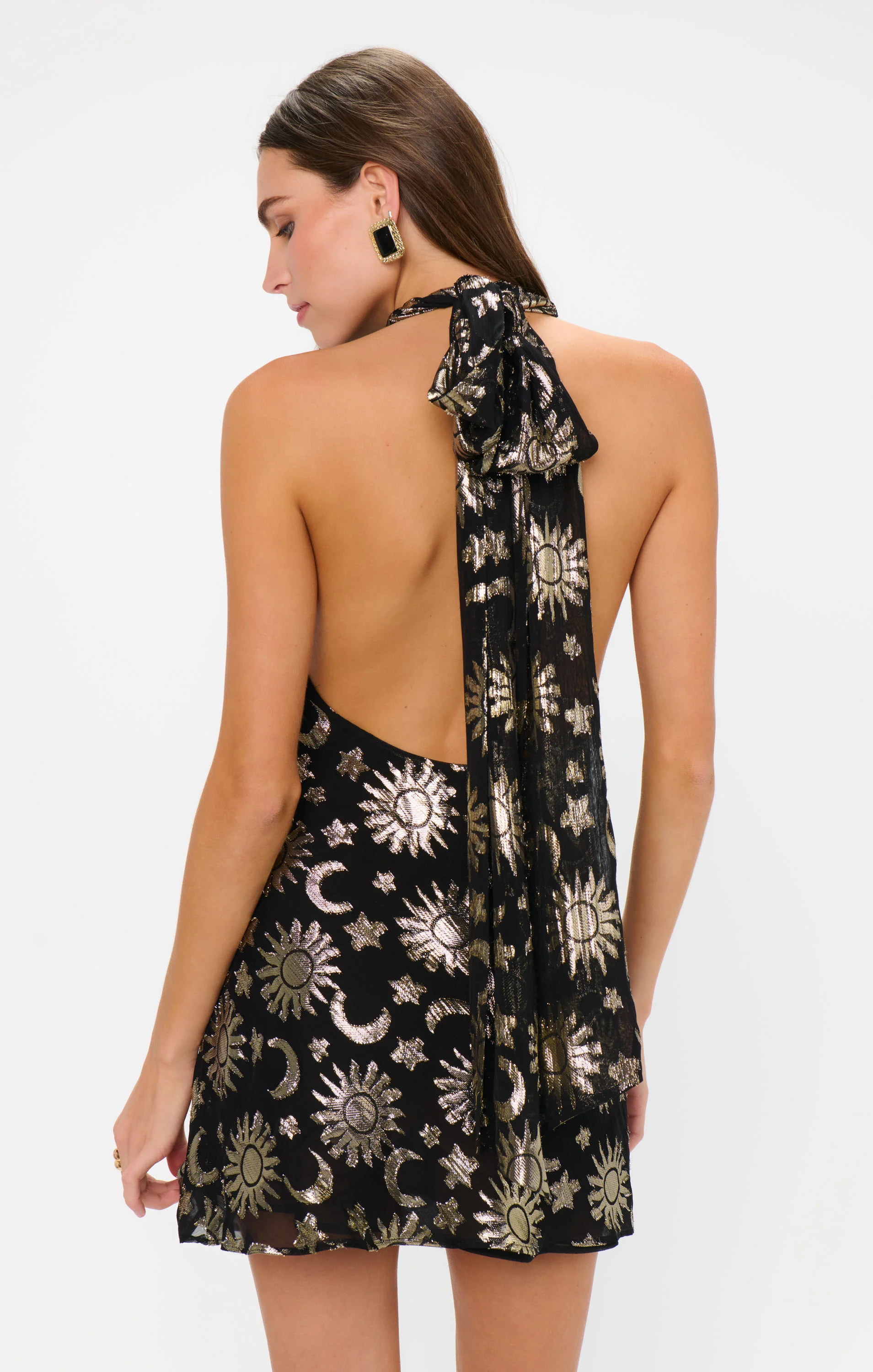 Lisa Mini Dress ~ Celestial Shimmer Chiffon - Image 3