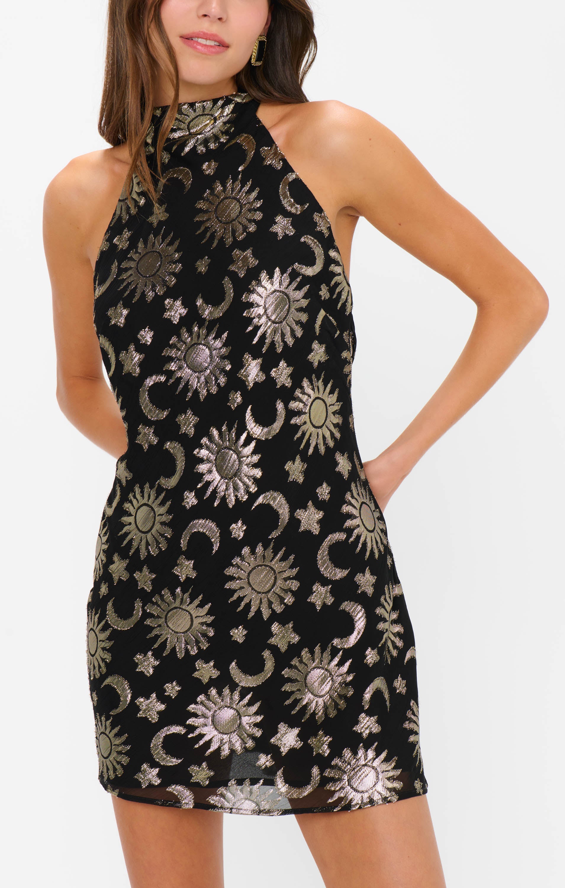 Lisa Mini Dress ~ Celestial Shimmer Chiffon - Image 7