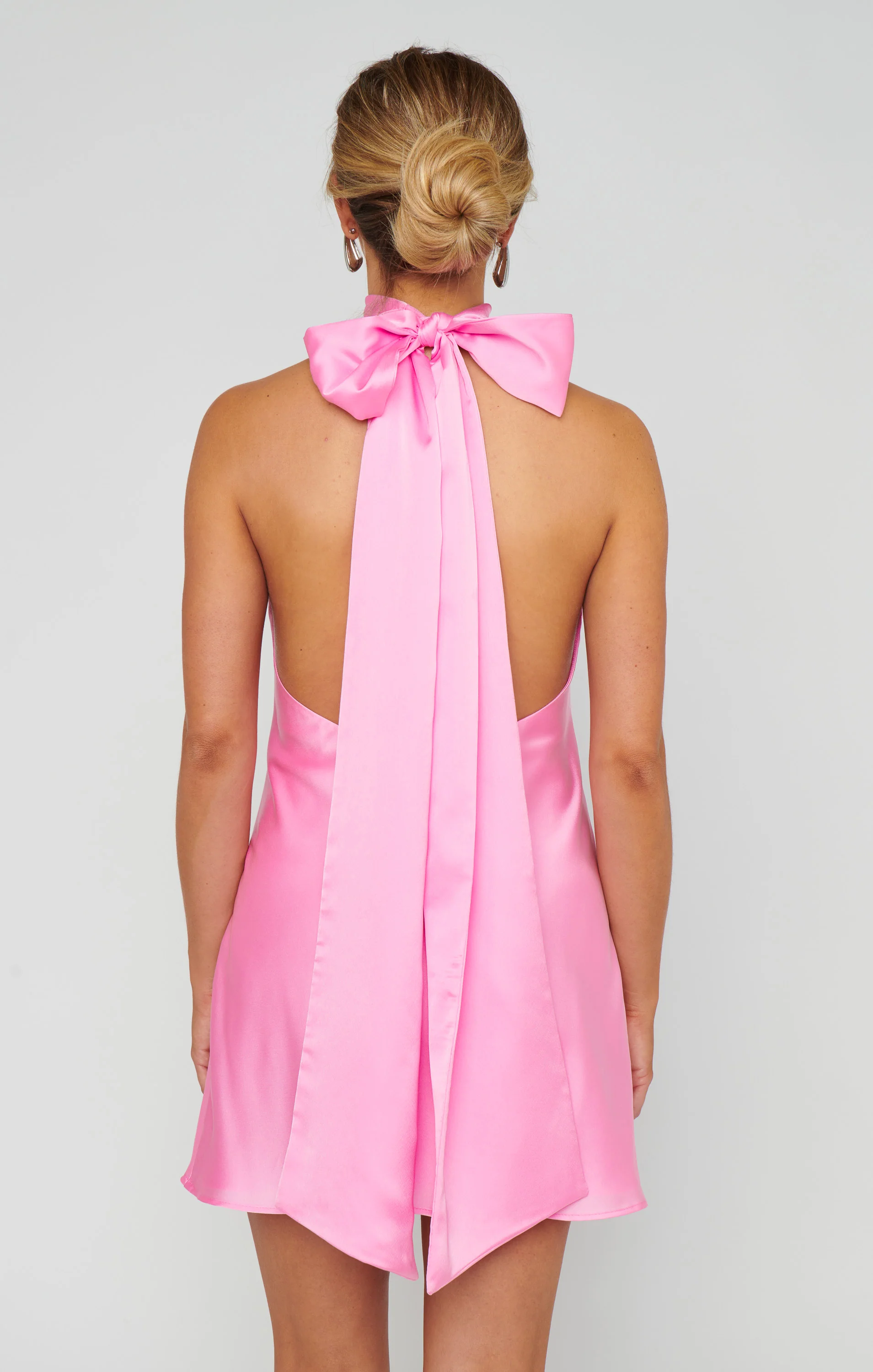Lisa Mini Dress ~ Pink Luxe Satin - Image 7