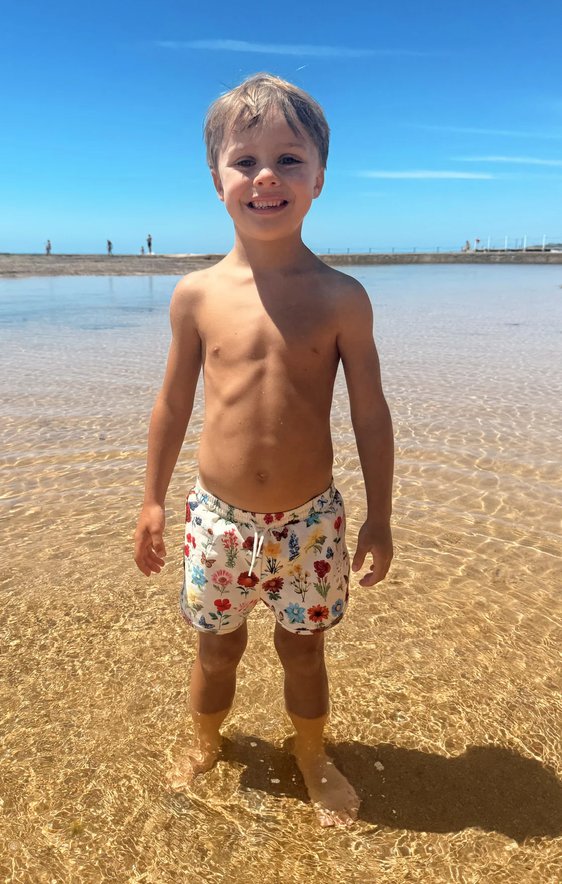 Little Beach Bum Trunks ~ French Floral - Image 3