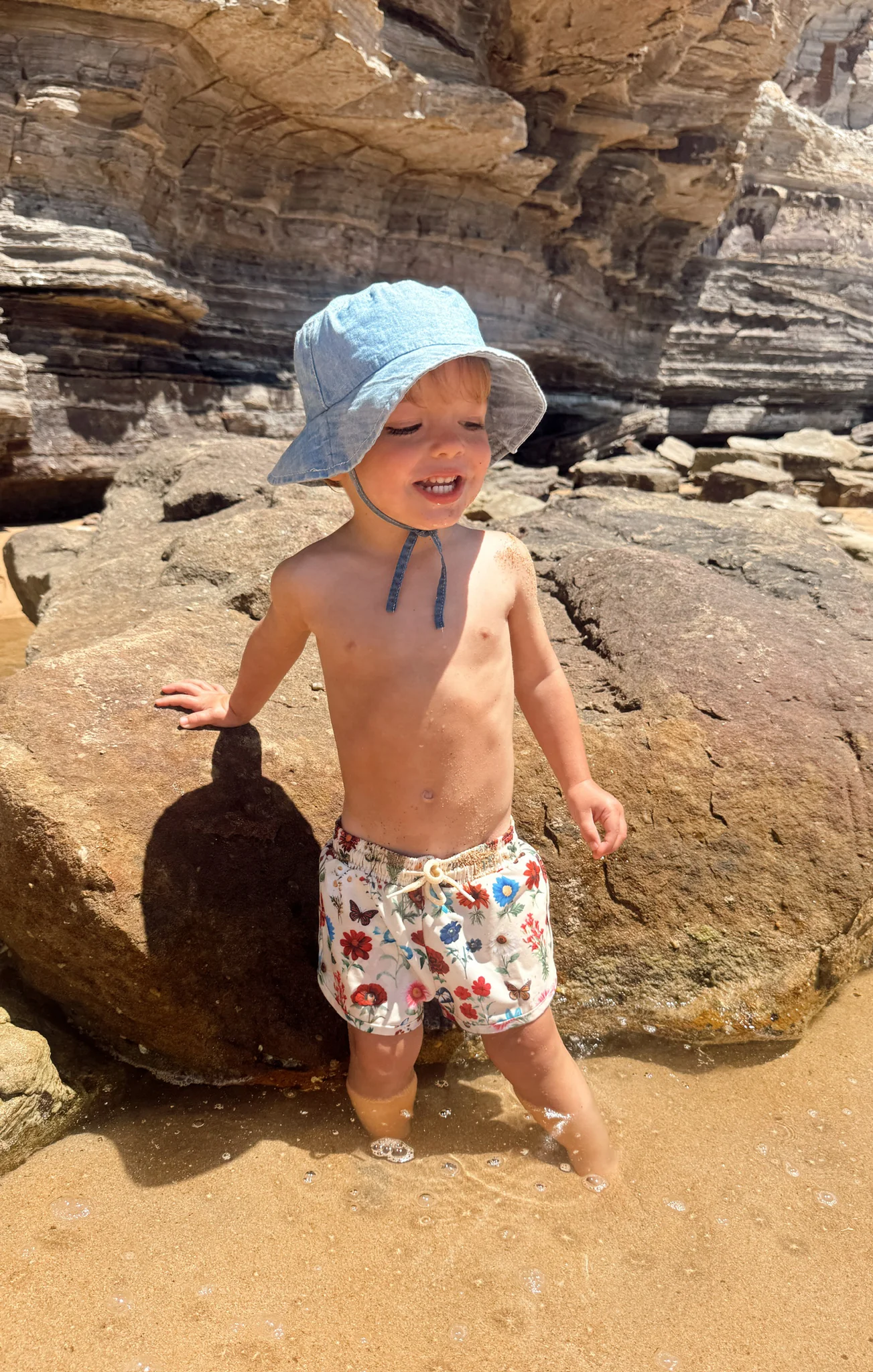 Little Beach Bum Trunks ~ French Floral - Image 4