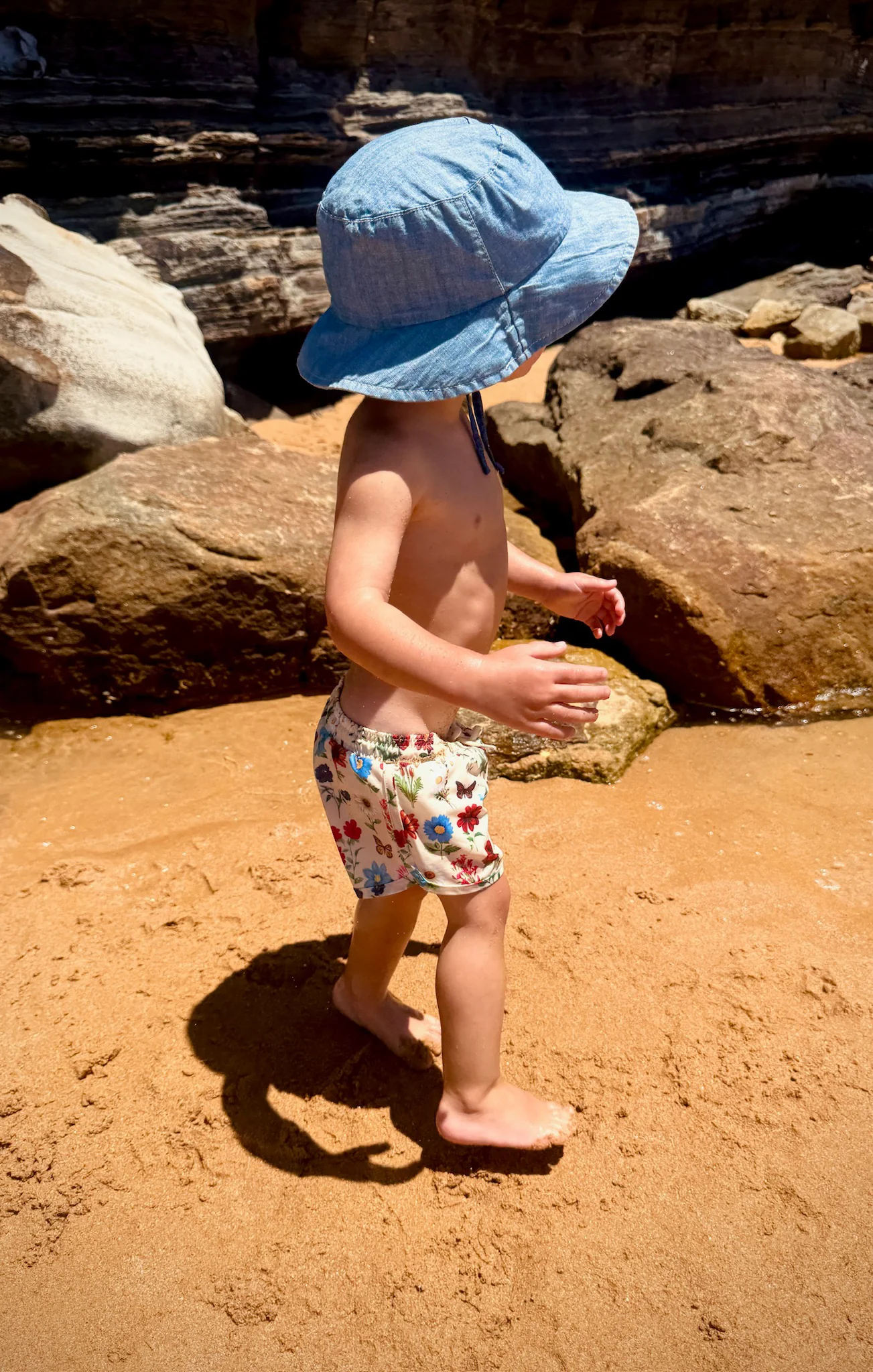Little Beach Bum Trunks ~ French Floral - Image 5