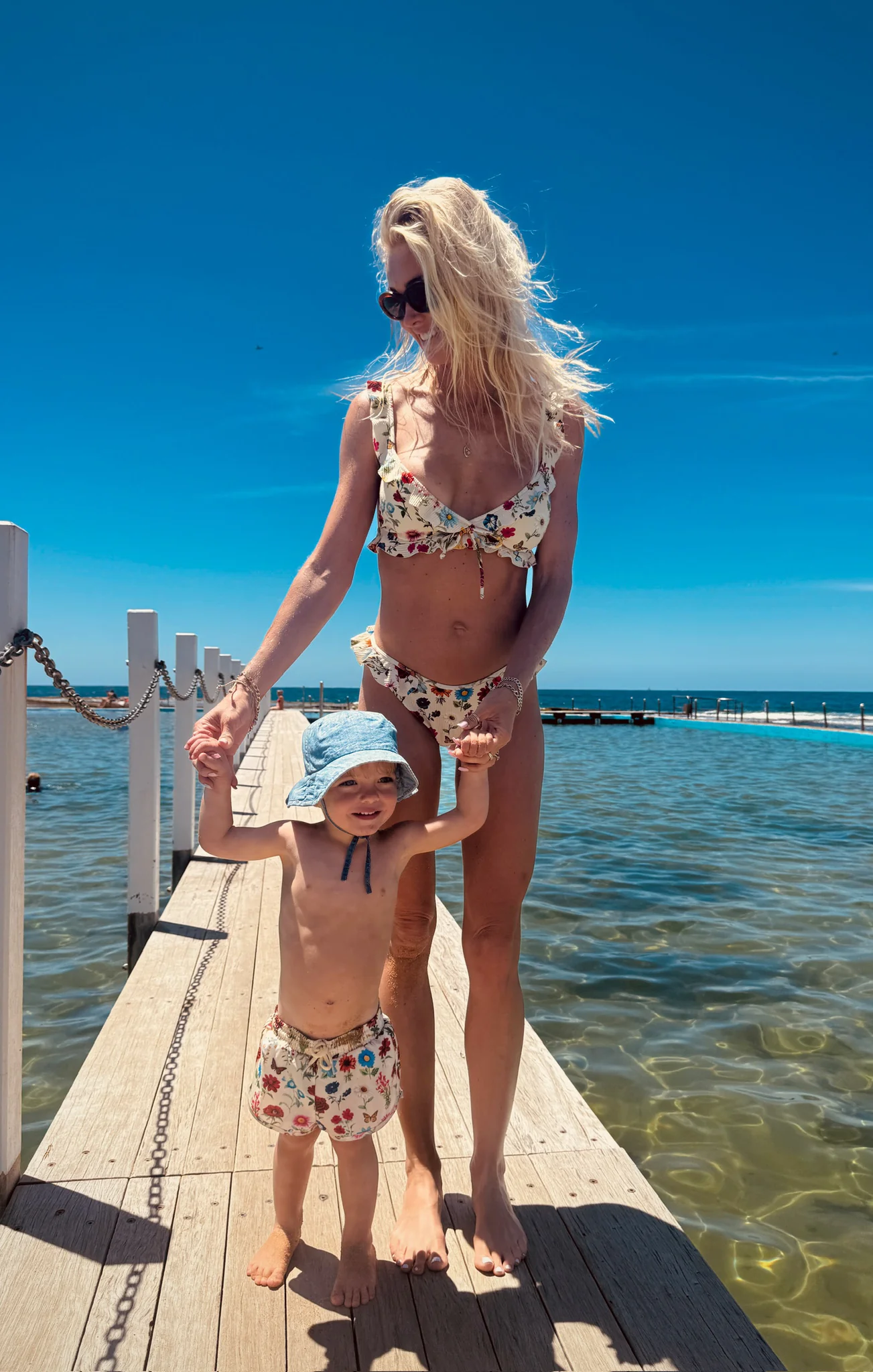 Little Beach Bum Trunks ~ French Floral - Image 7