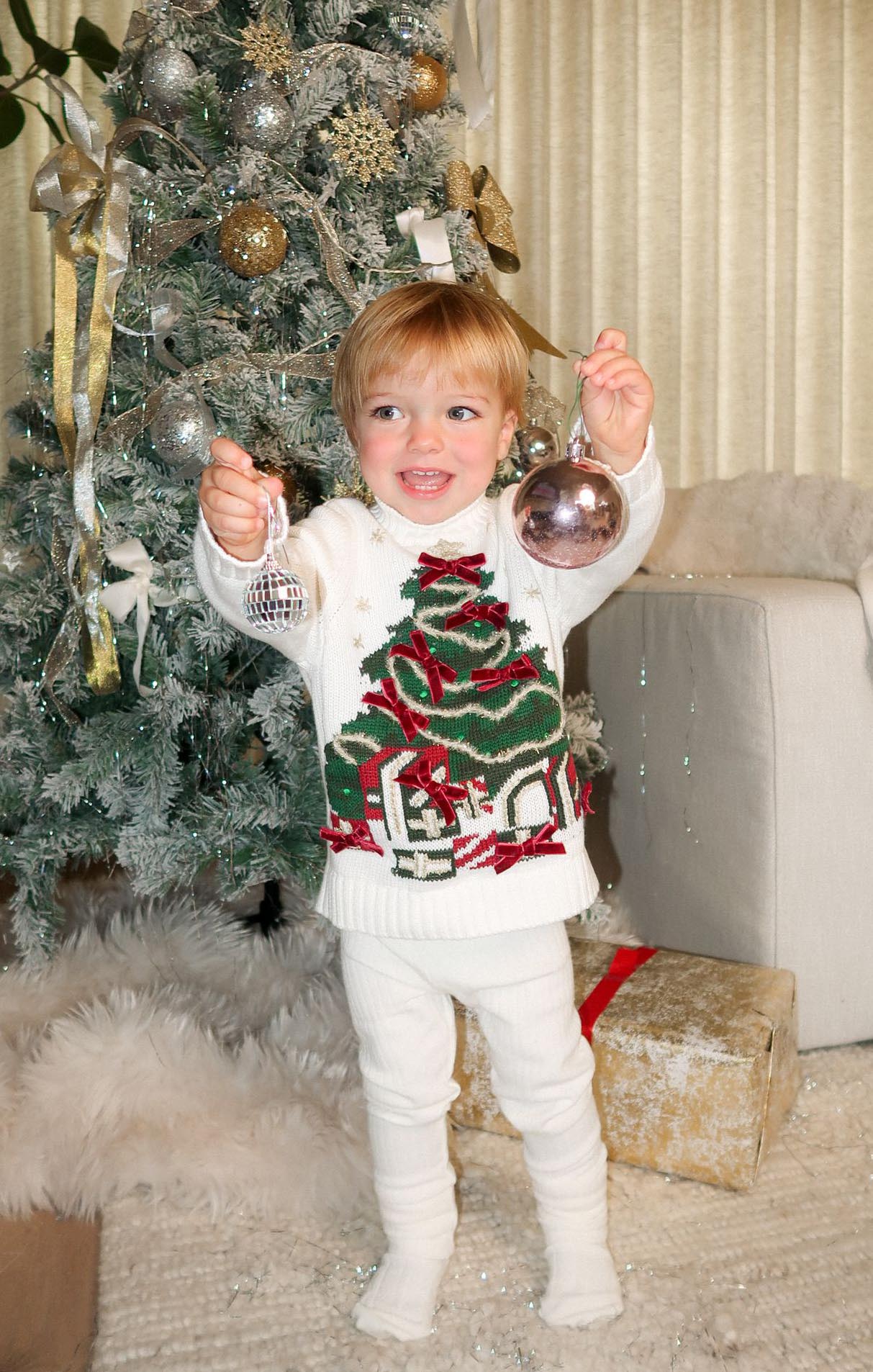 Little Fireside Sweater ~ Christmas Tree Knit - Image 3
