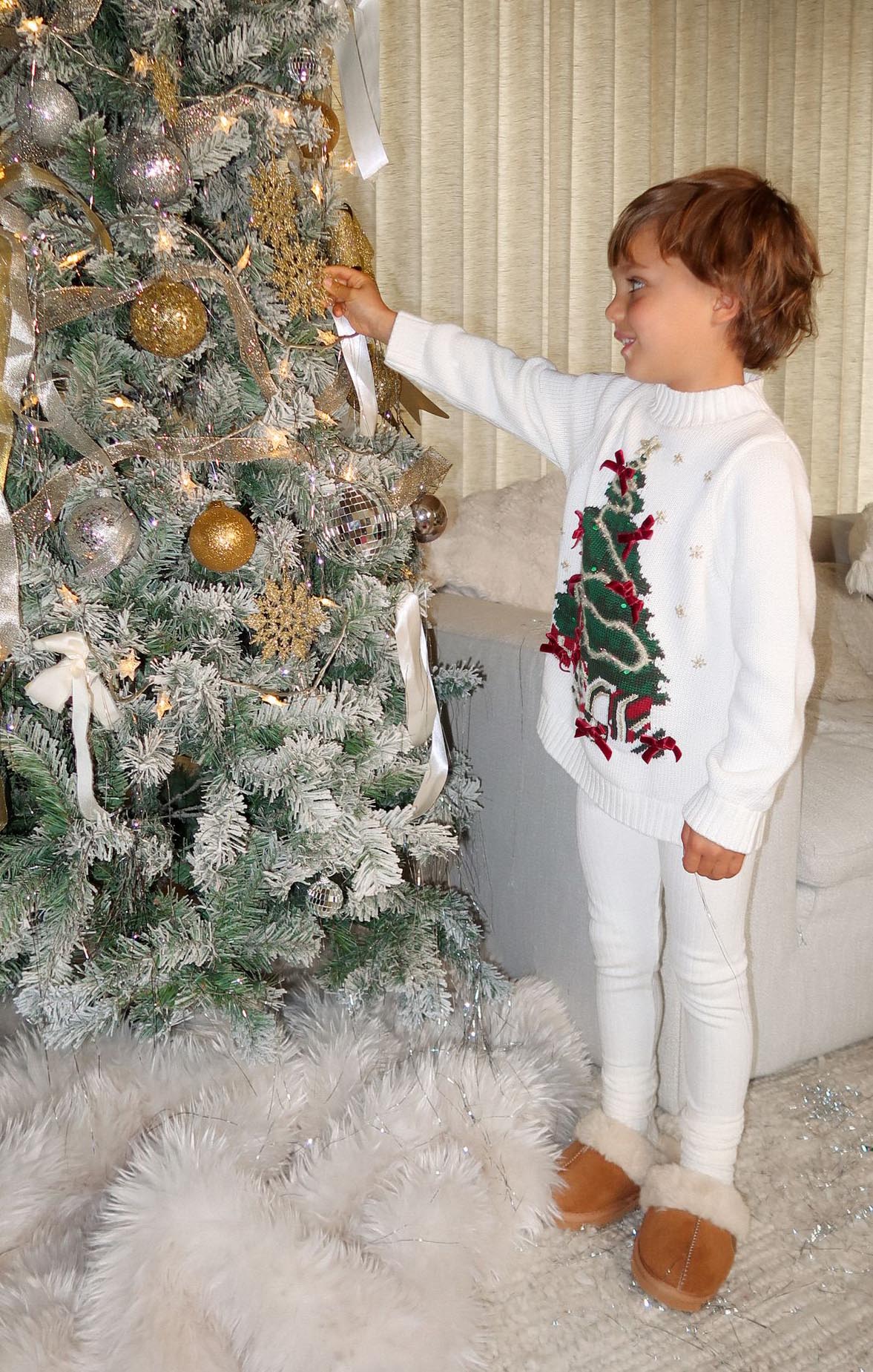 Little Fireside Sweater ~ Christmas Tree Knit - Image 7