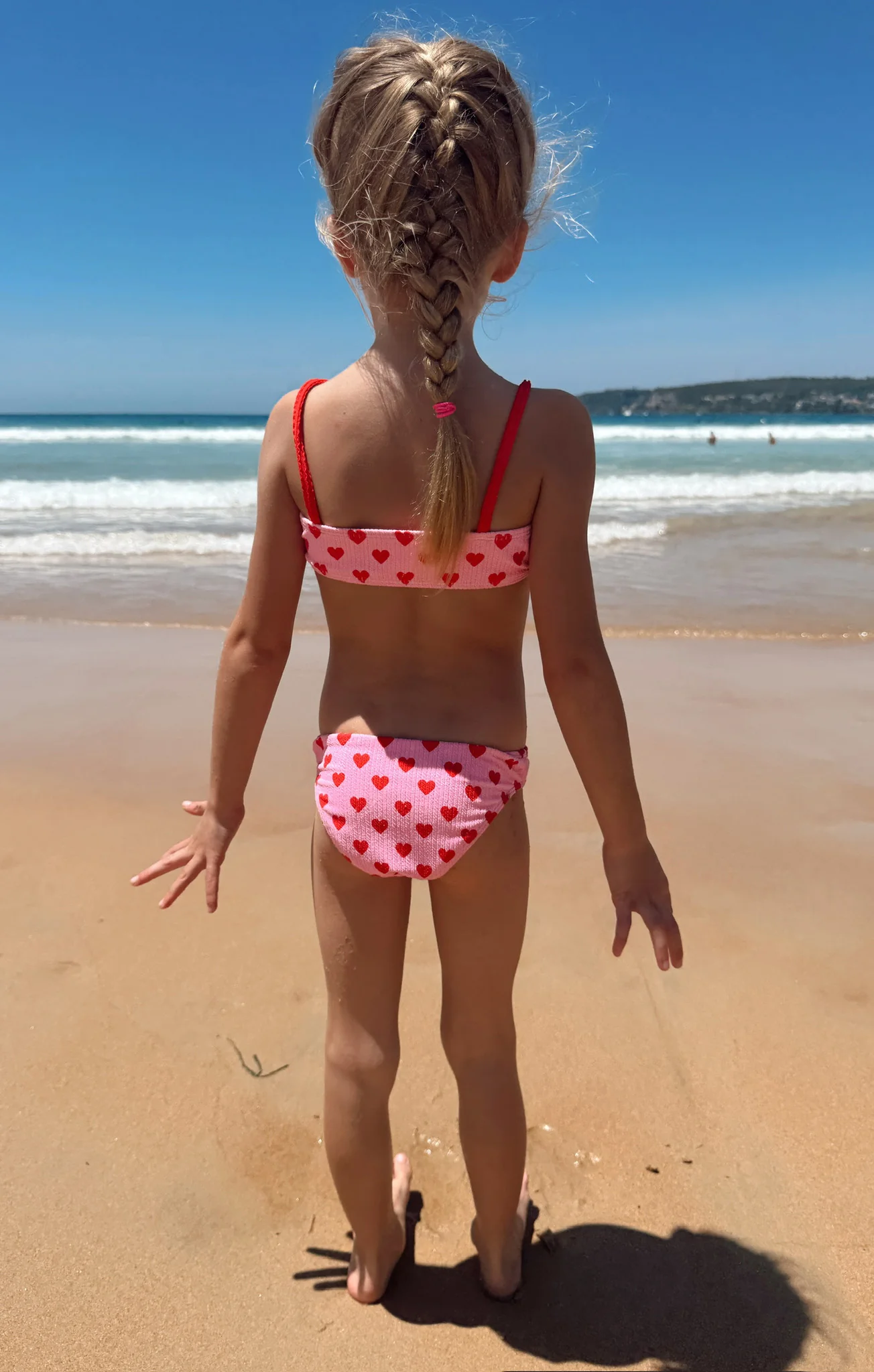 Little Folly Bikini ~ Red Hearts Rib Scrunch - Image 3