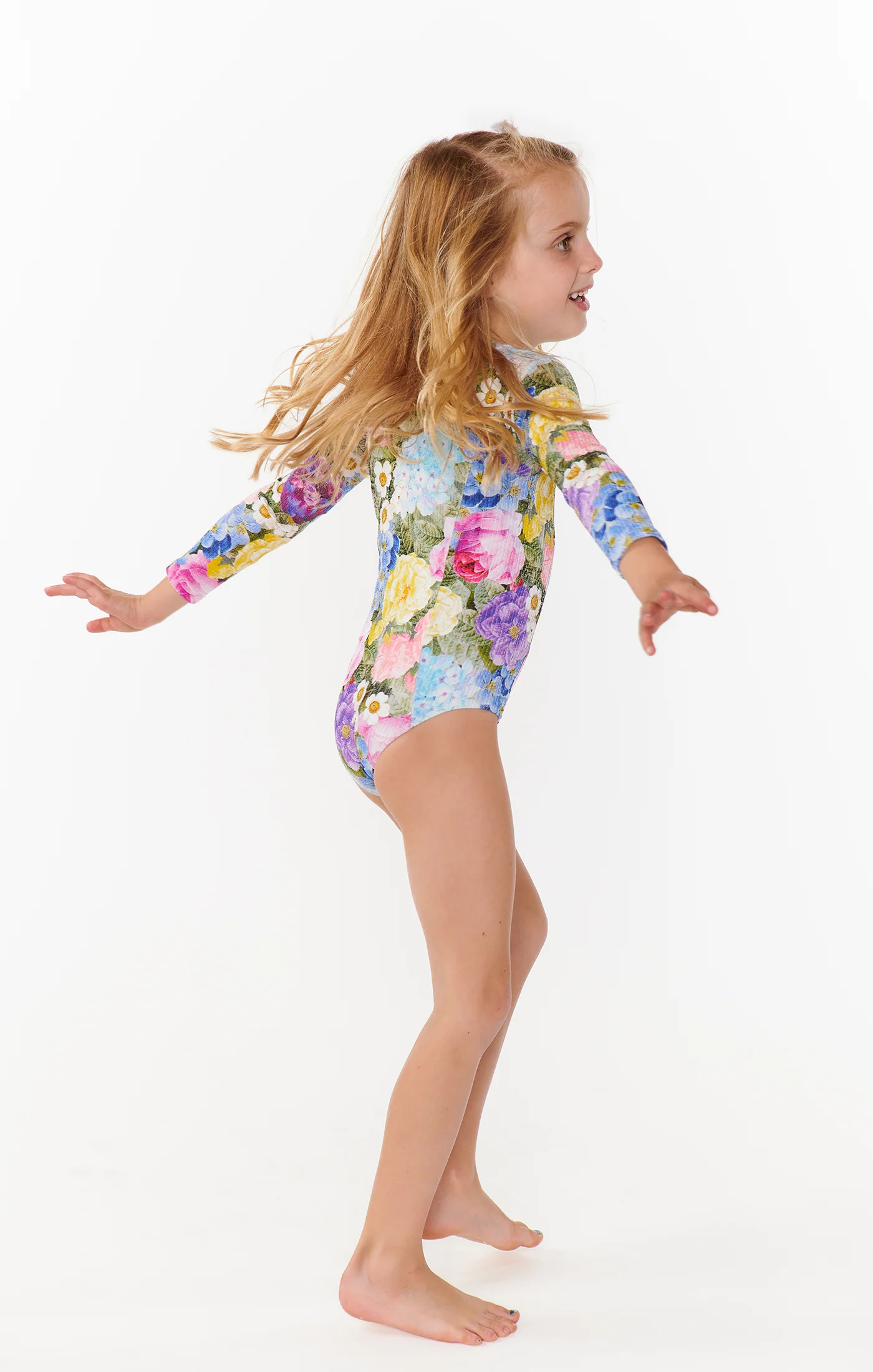 Little Surfside One Piece ~ Flower Shop Rib Scrunch - Image 3