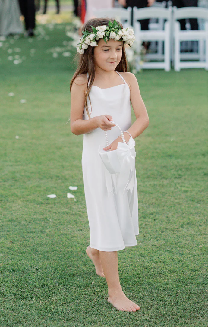 Little Verona Dress ~ Ivory Luxe Satin - Image 4