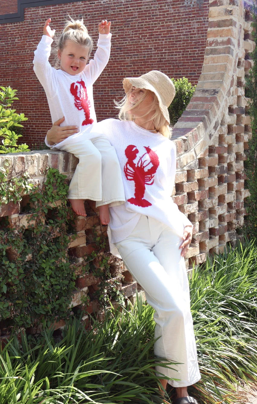 Little Woodsy Sweater ~ Lobster Knit - Image 2