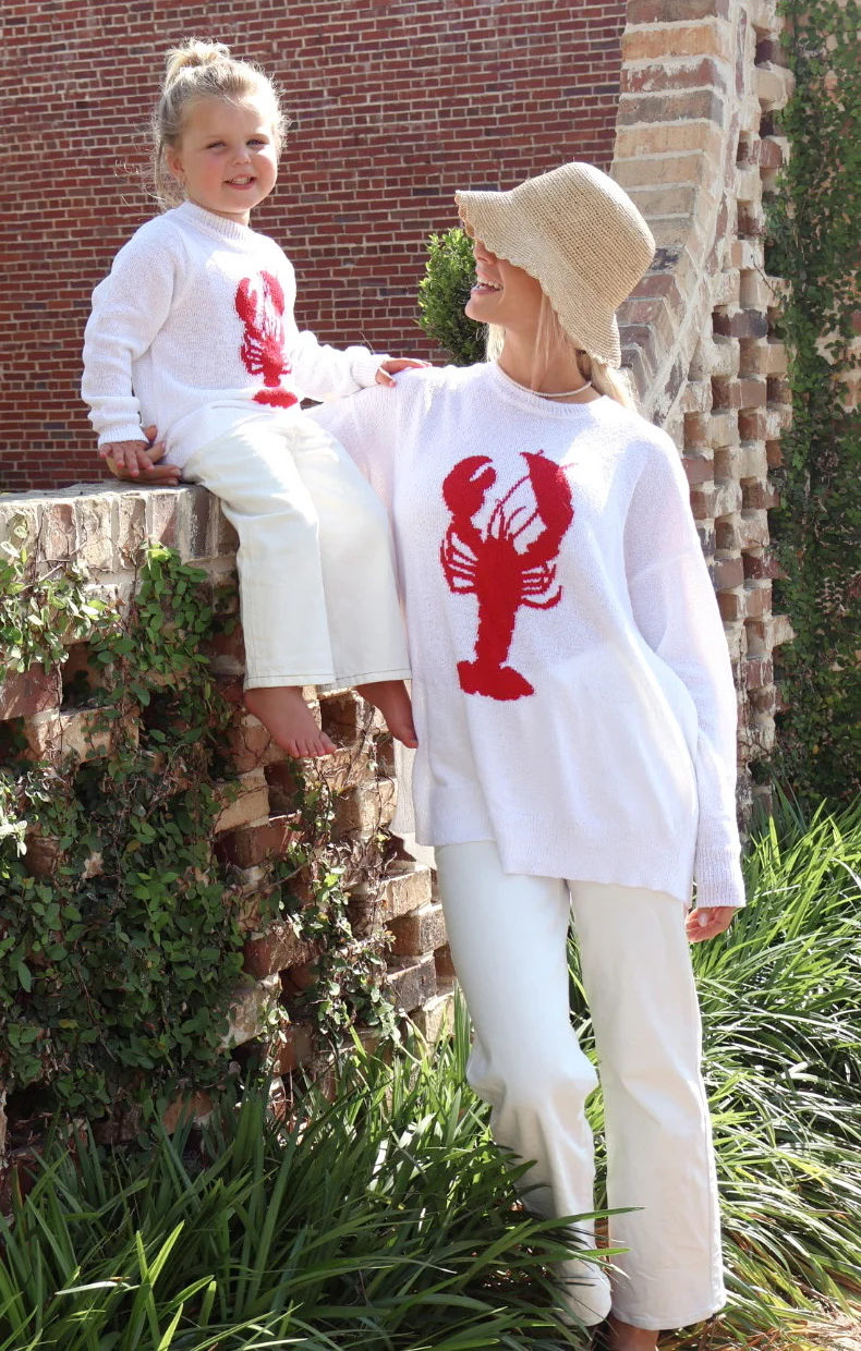 Little Woodsy Sweater ~ Lobster Knit - Image 3