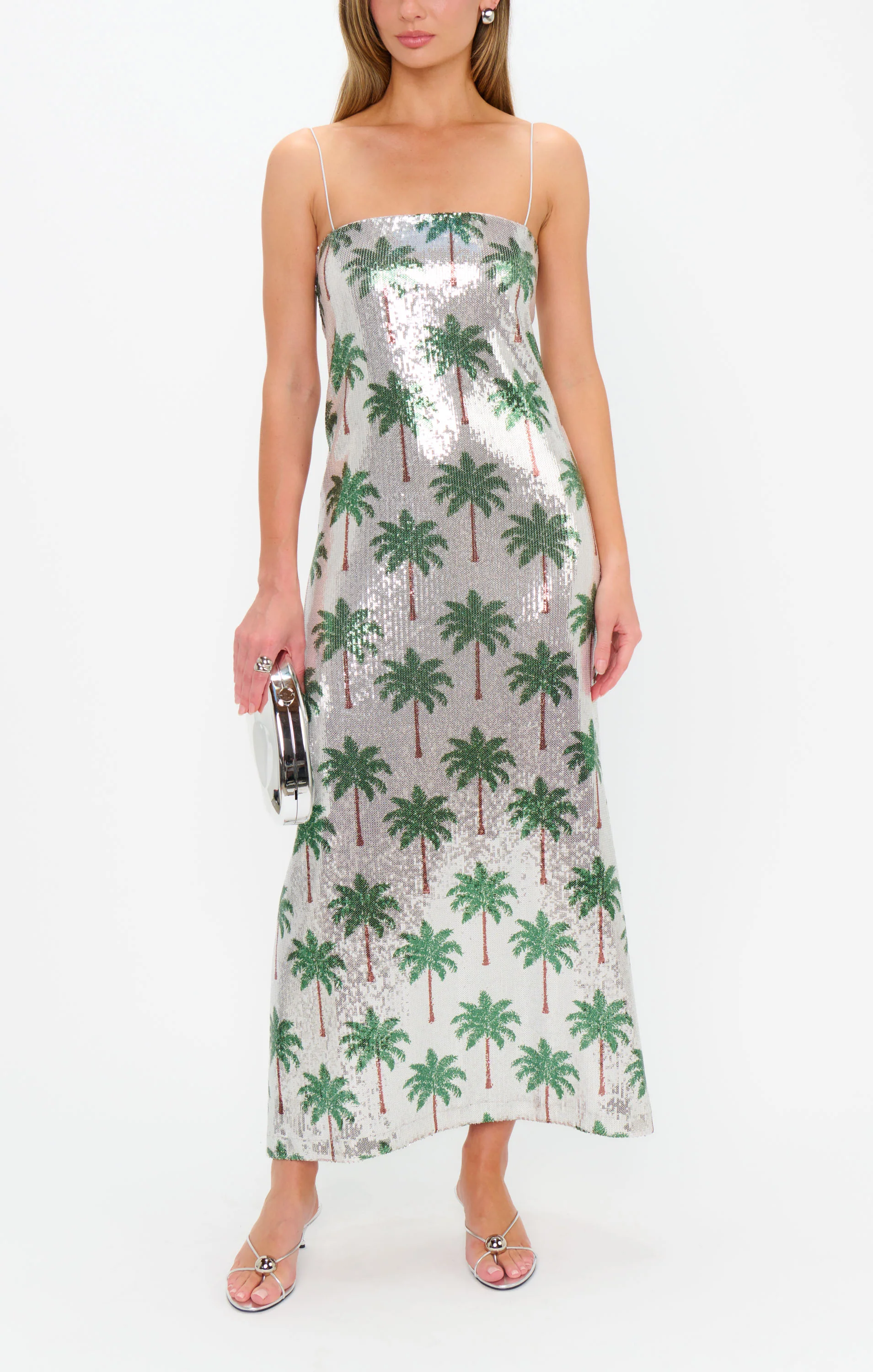 Lizzy Midi Dress ~ Disco Palm Sequins - Image 3