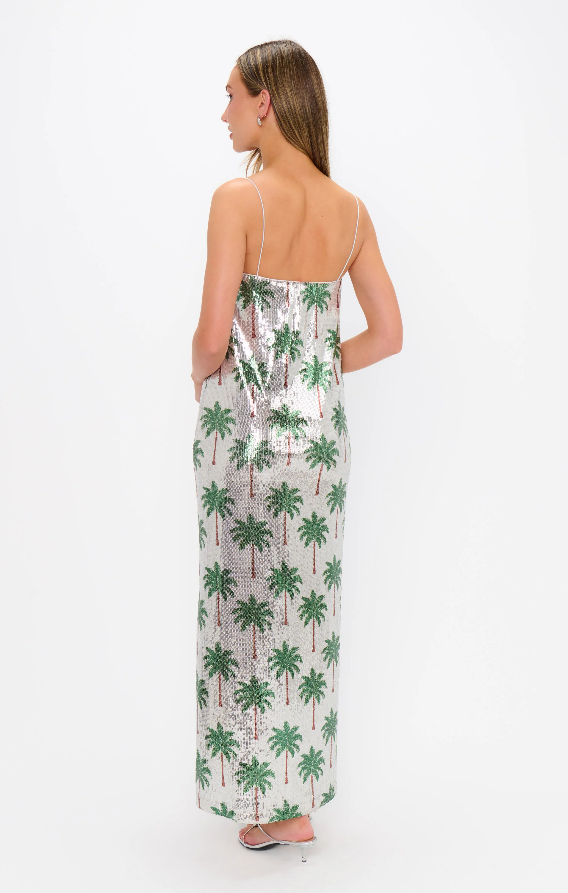 Lizzy Midi Dress ~ Disco Palm Sequins - Image 5
