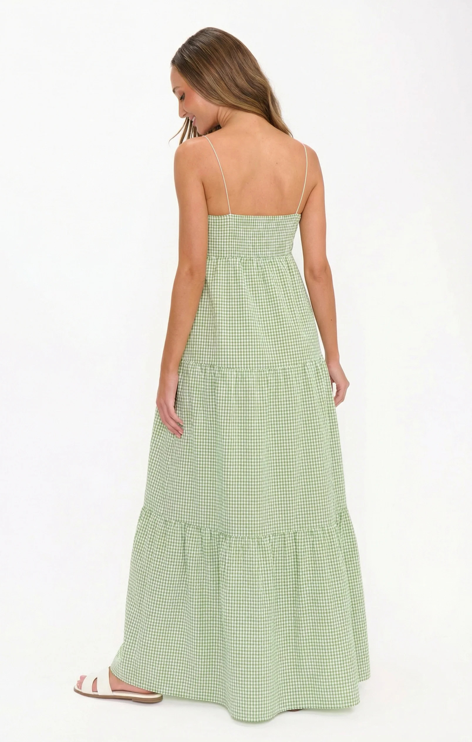 Long Weekend Maxi Dress ~ Field Green Gingham - Image 2