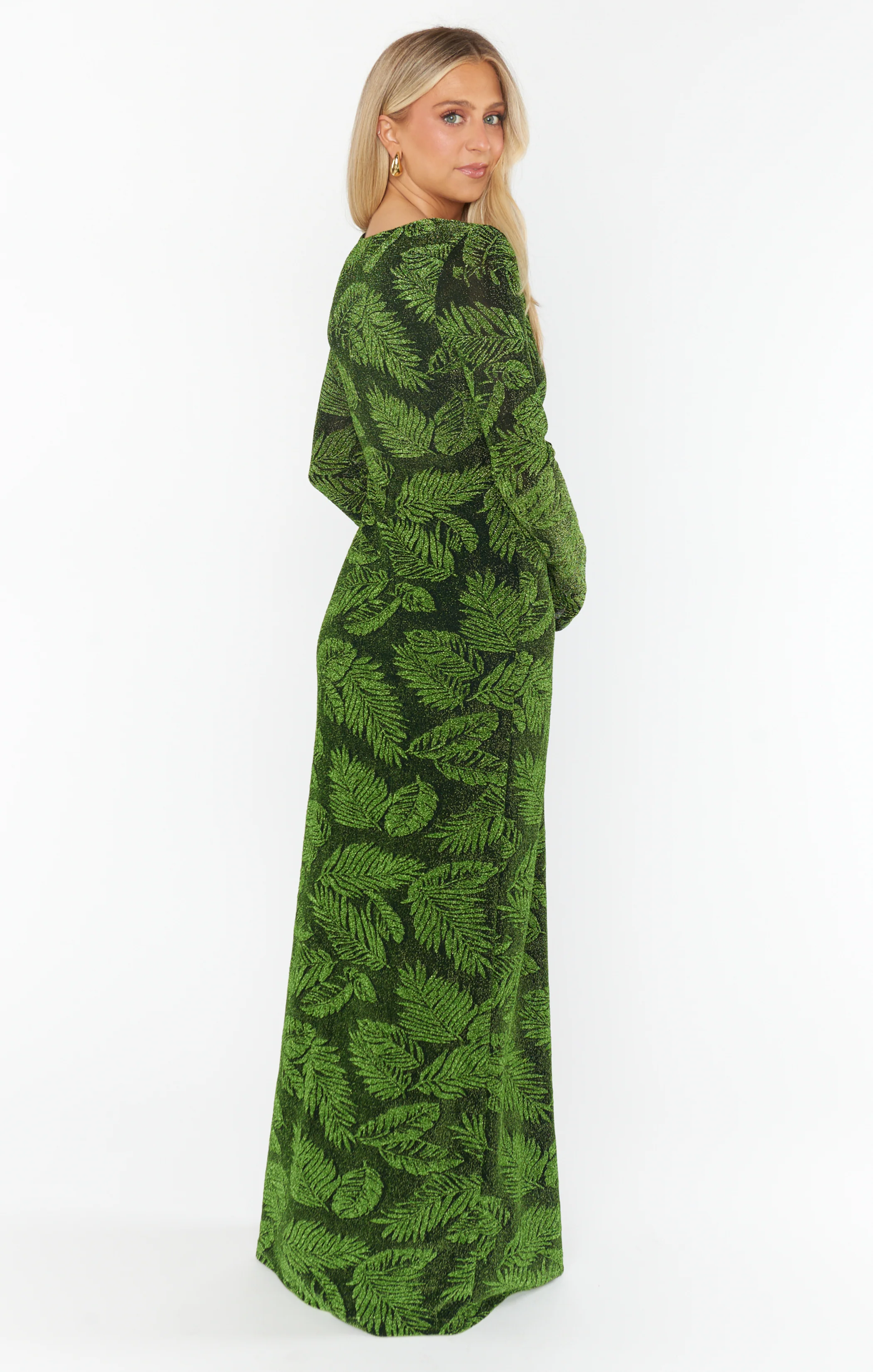 Lopez Dress ~ Palm Sparkle Stretch - Image 13