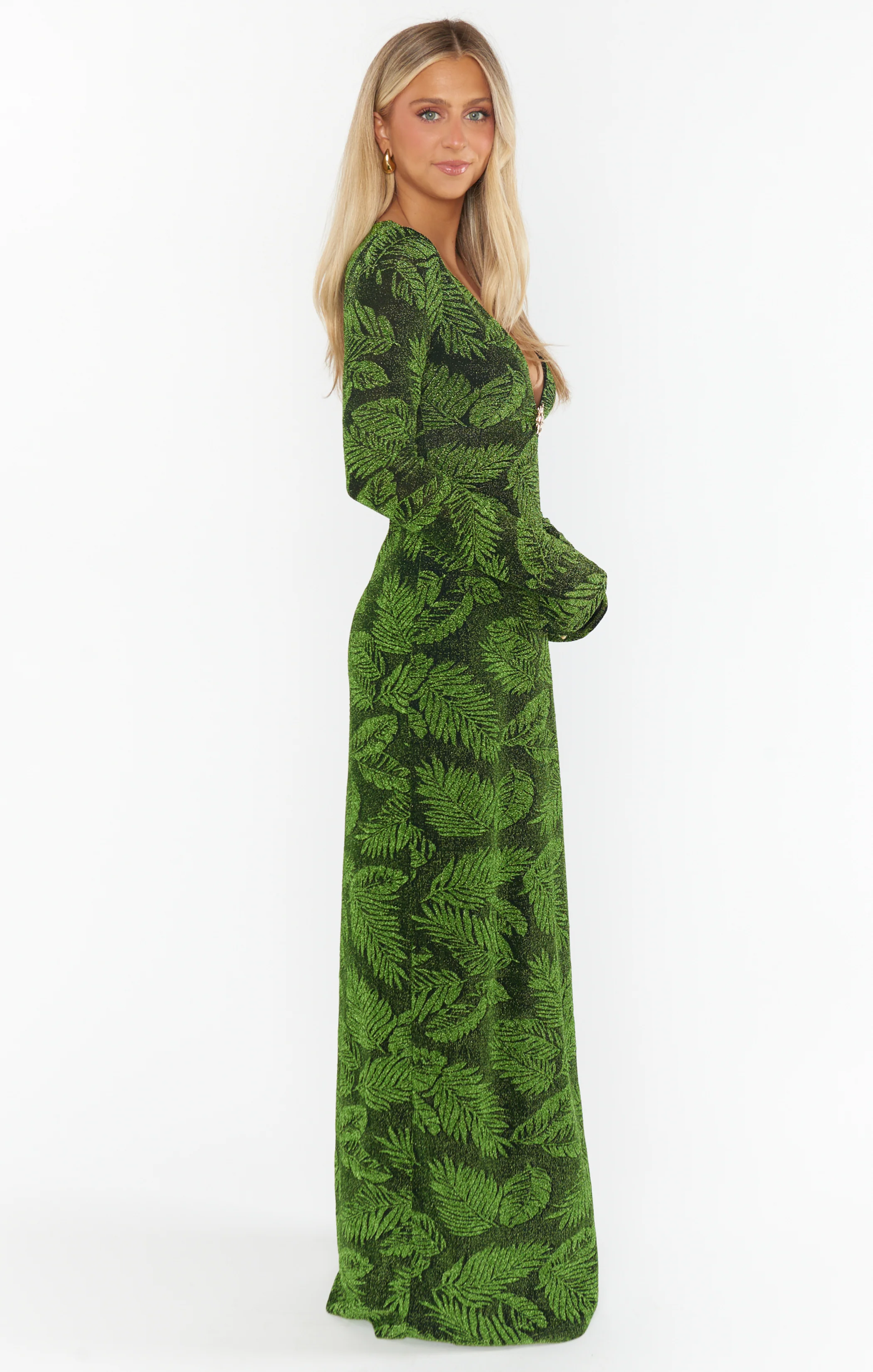 Lopez Dress ~ Palm Sparkle Stretch - Image 5