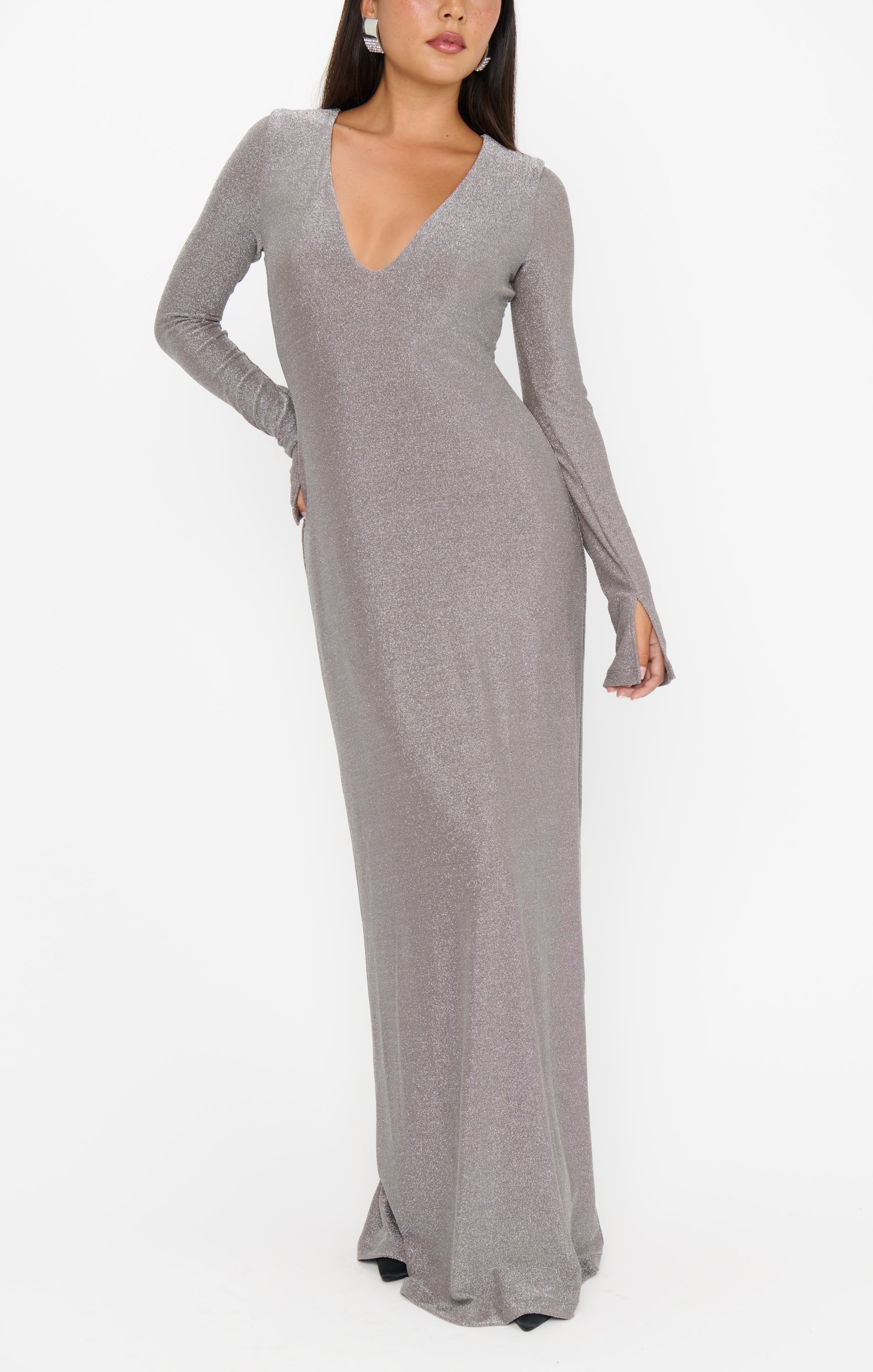 Lopez Maxi Dress ~ Silver Stretch - Image 2