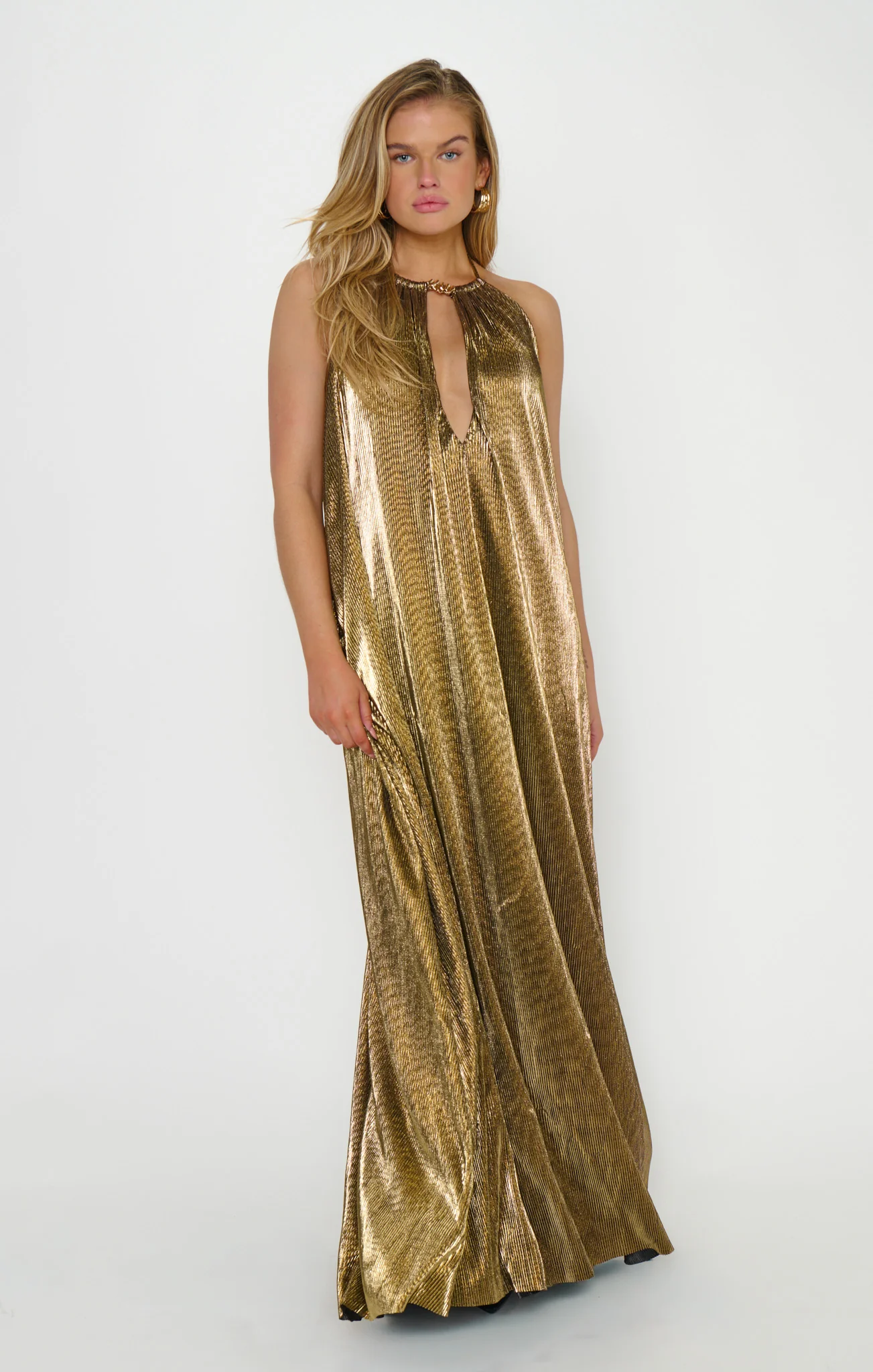 Lucille Maxi Dress ~ Pleated Gold - Image 5