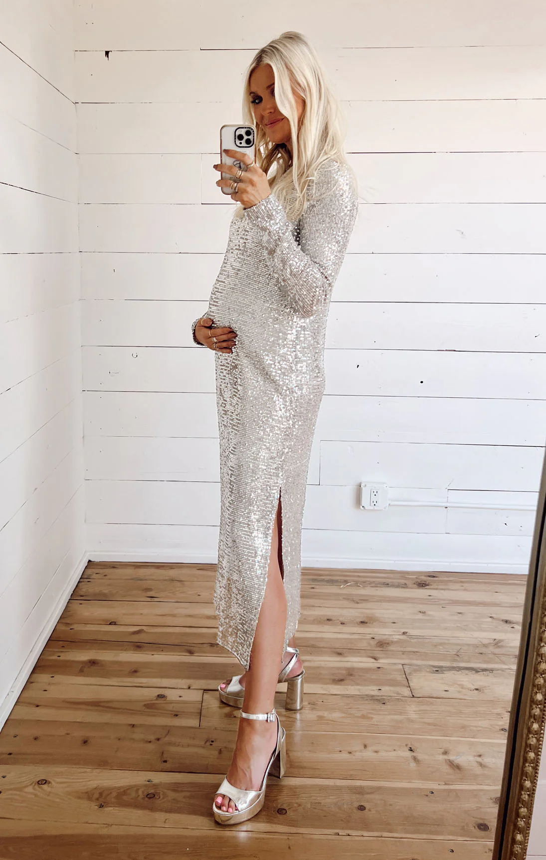 Maddison Dress ~ Platinum Sequins - Image 18