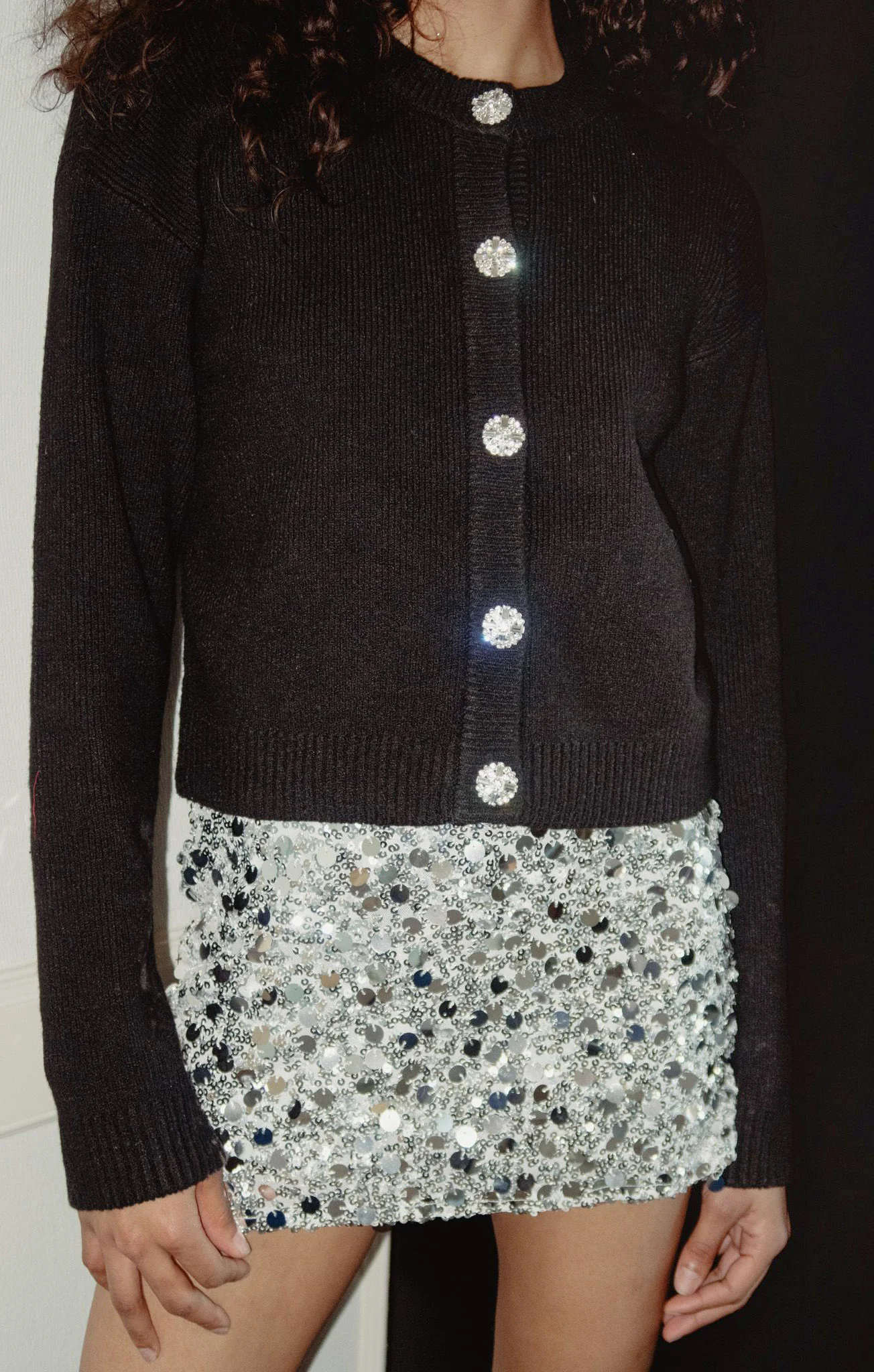 Maggie Cardigan ~ Black Knit - Image 2