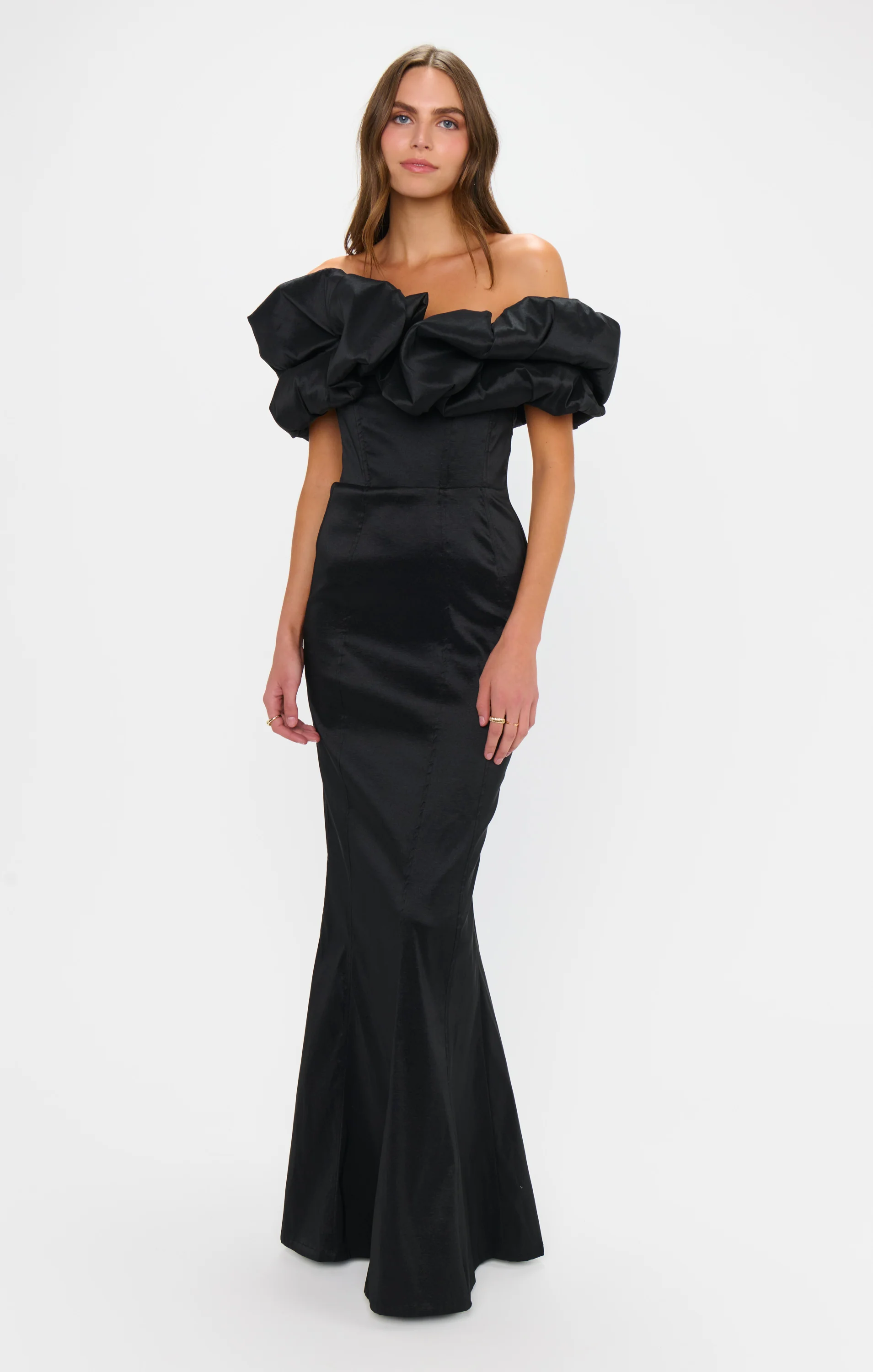 Major Drama Maxi Dress ~ Black Taffeta - Image 4