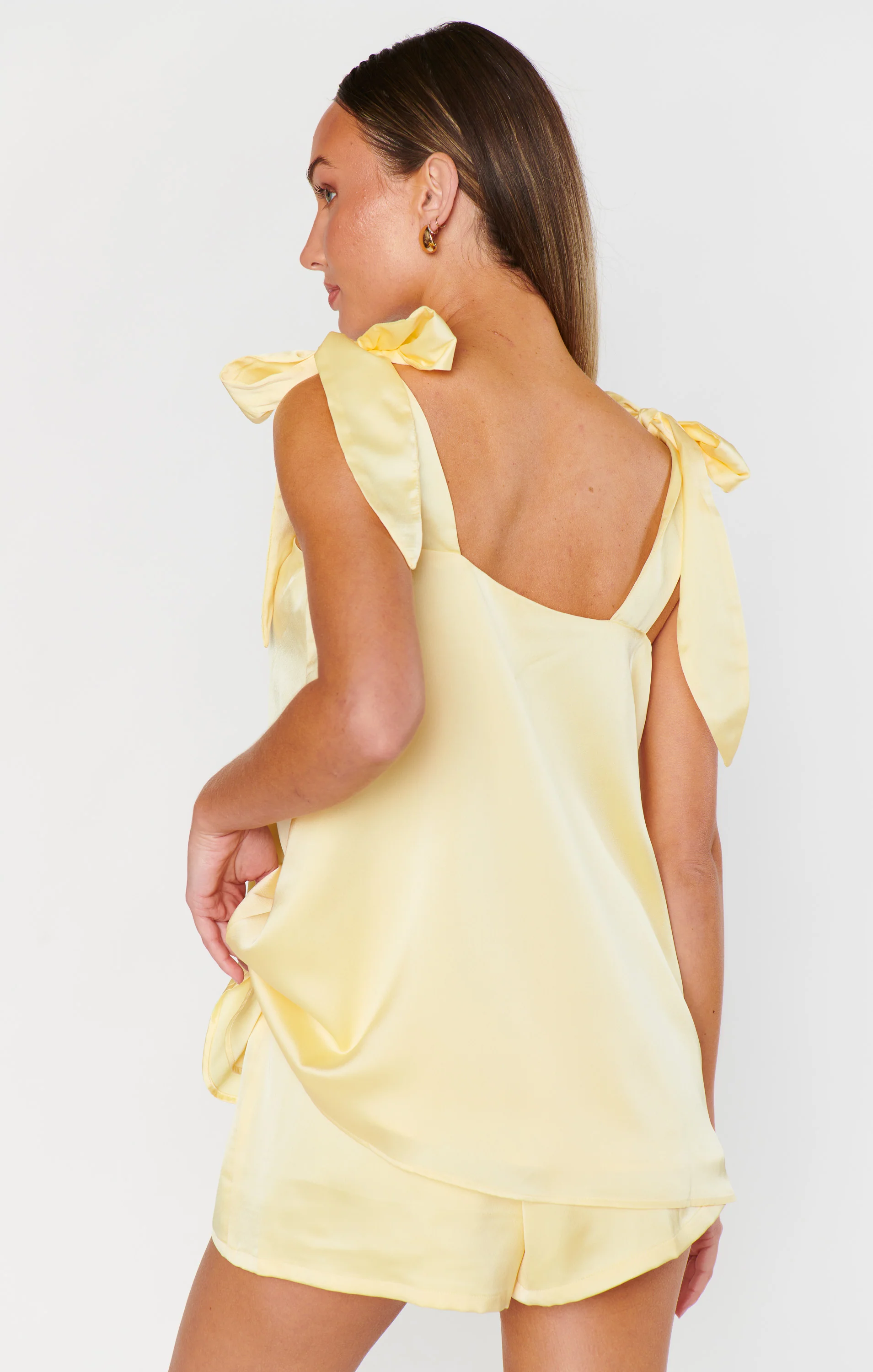 Makeup Tank ~ Pale Yellow Luxe Satin - Image 6