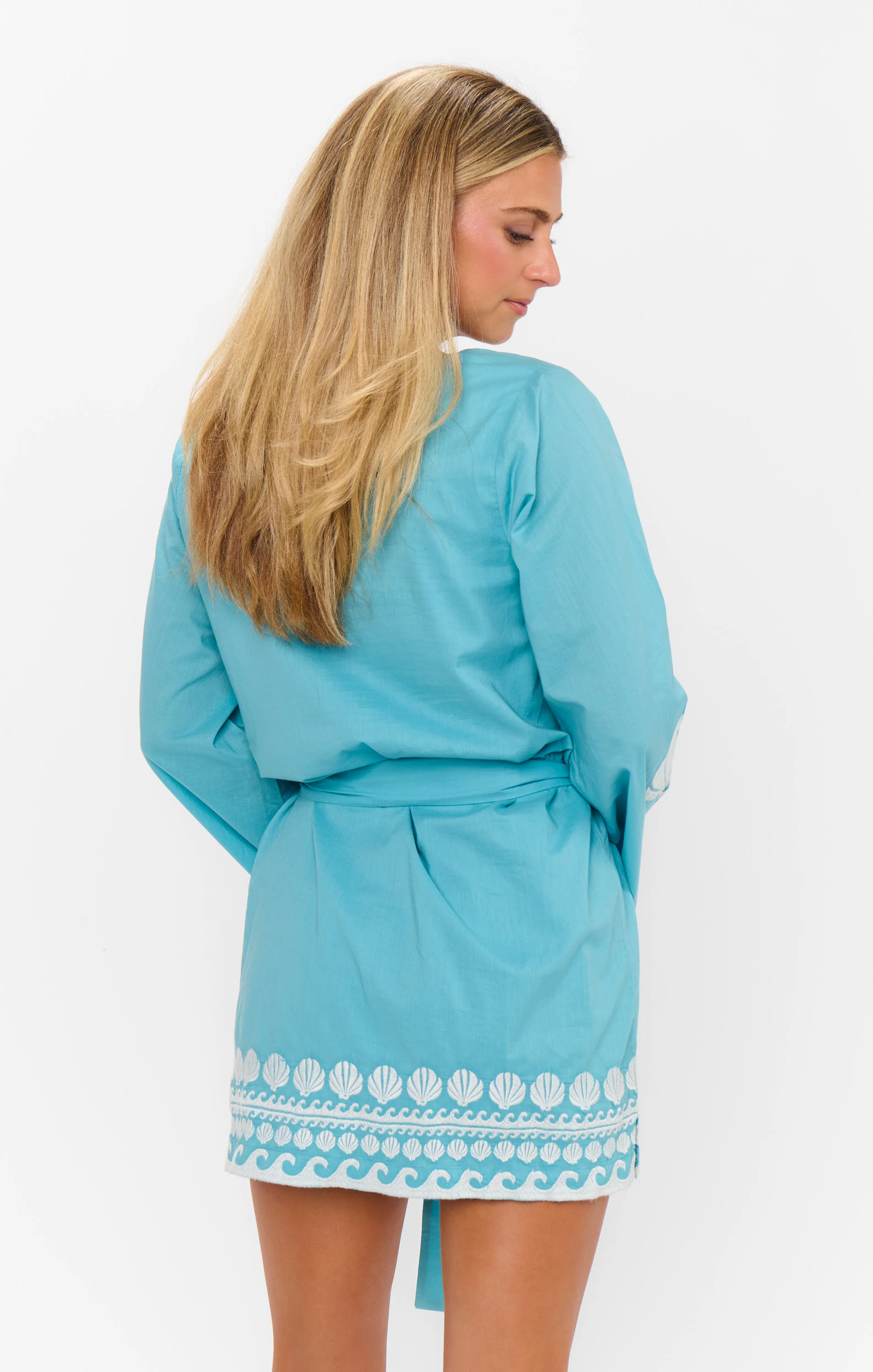 Malia Mini Dress ~ Blue Capri Shells - Image 4