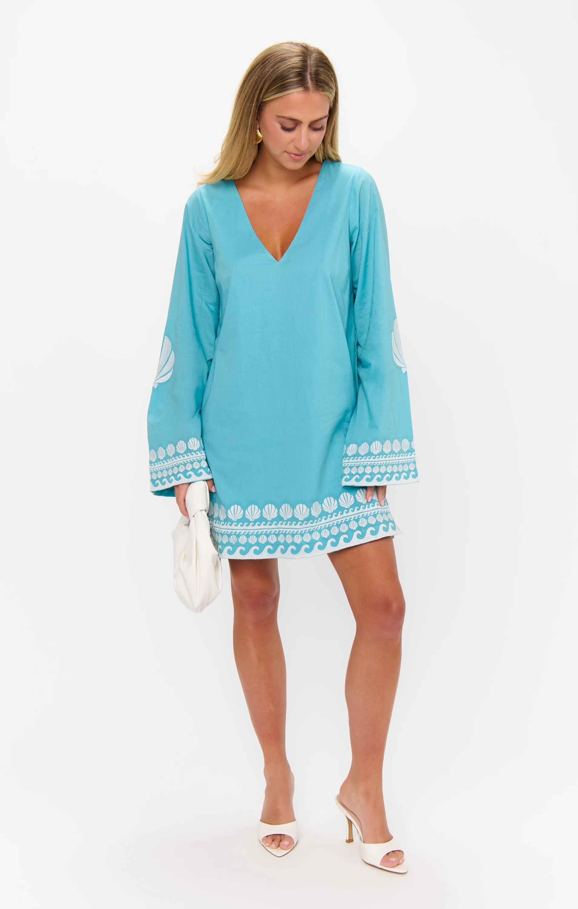 Malia Mini Dress ~ Blue Capri Shells - Image 5