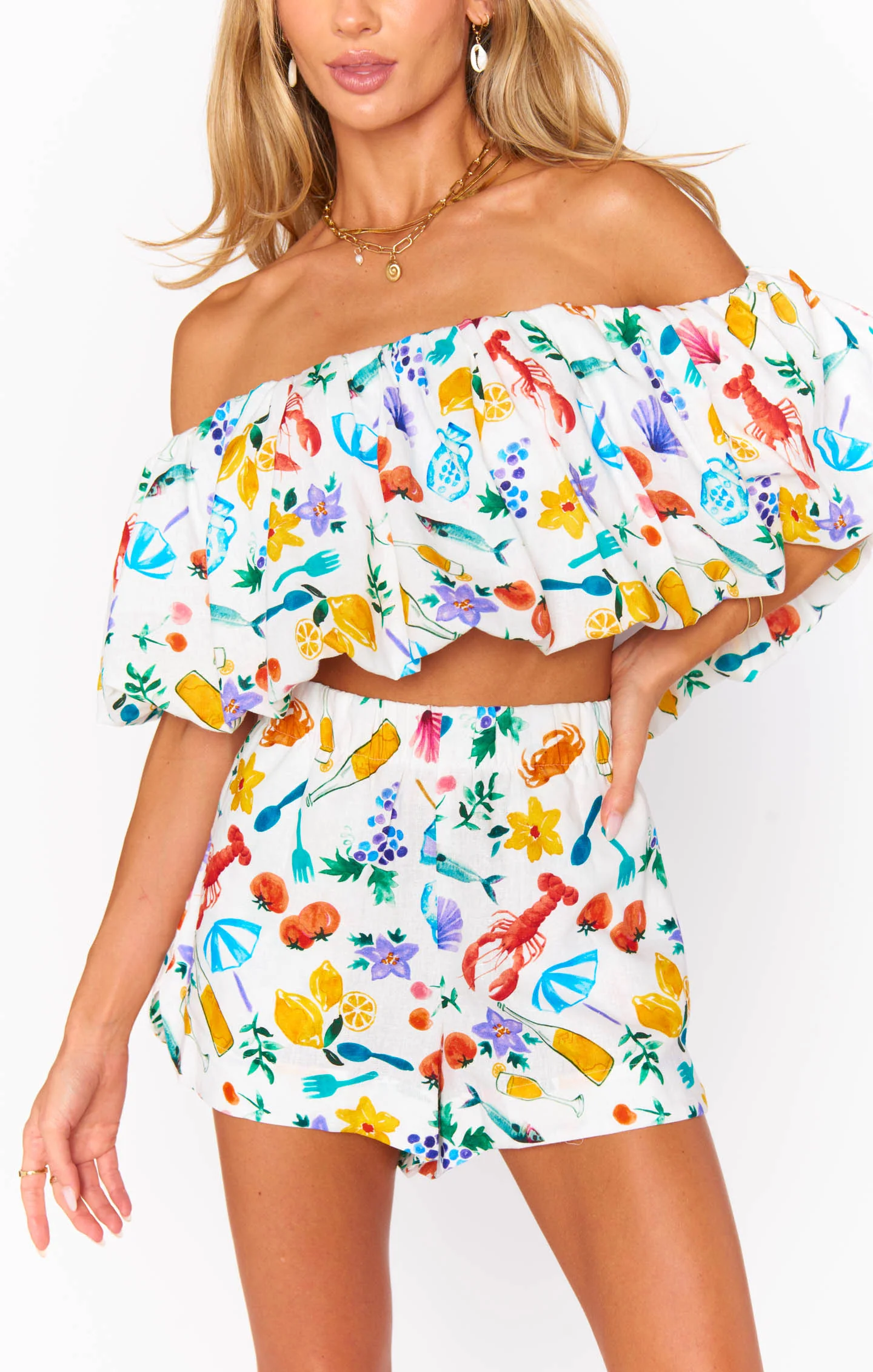 Maria Top ~ Italian Picnic Linen - Image 3