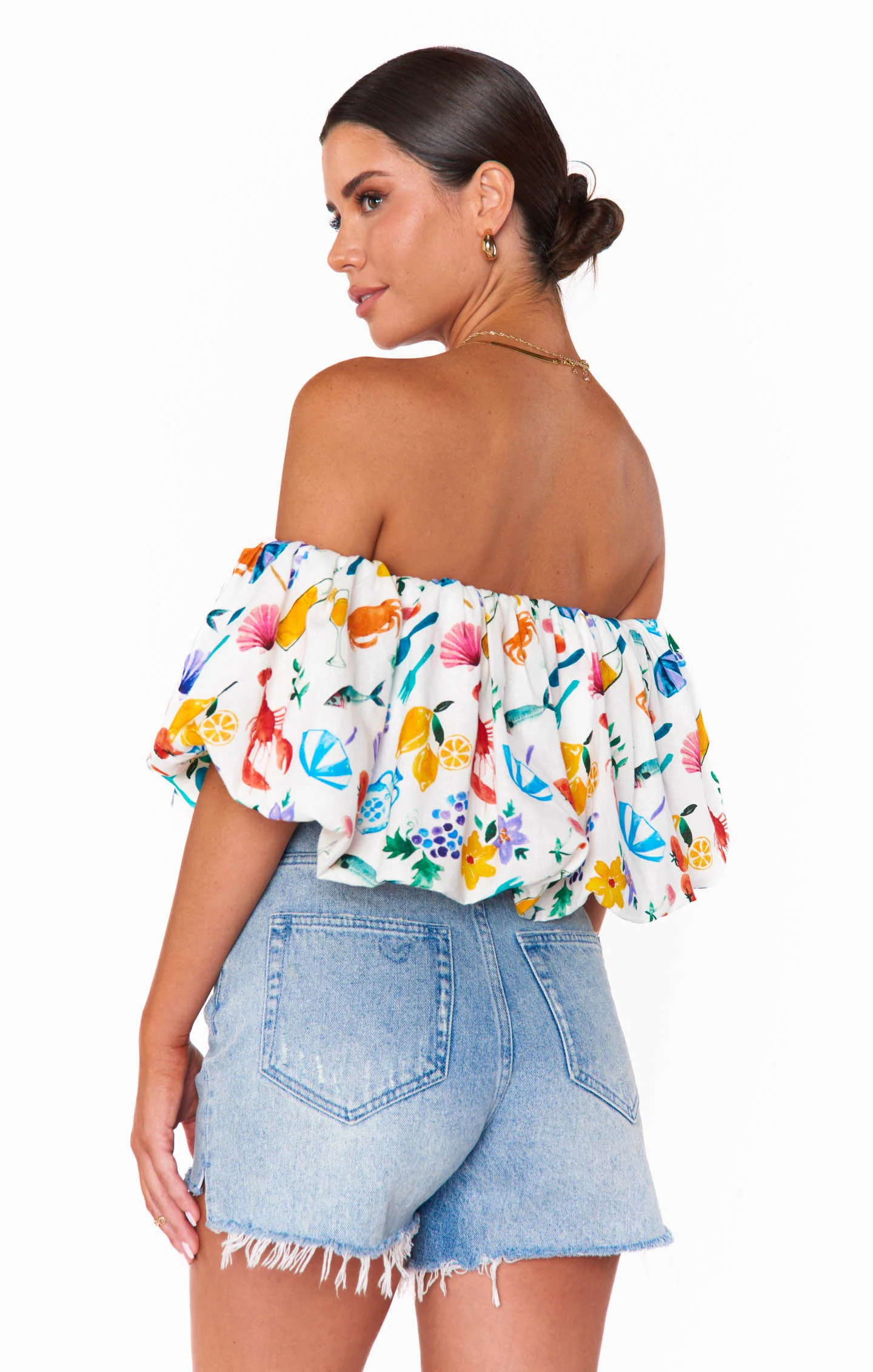 Maria Top ~ Italian Picnic Linen - Image 4