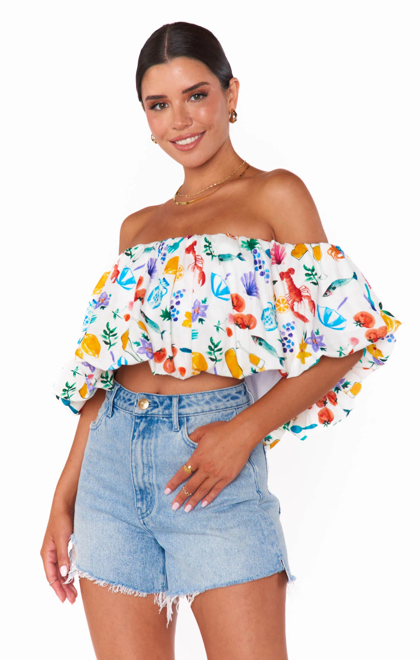 Maria Top ~ Italian Picnic Linen - Image 5