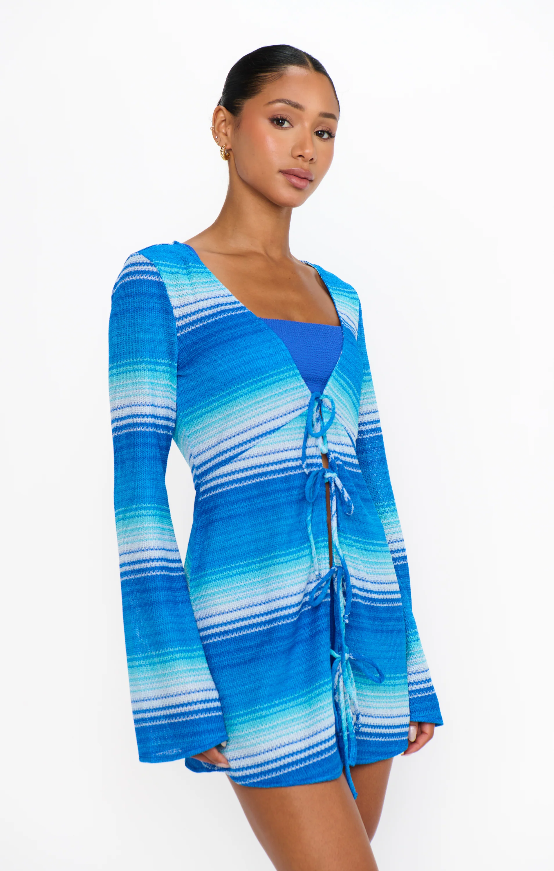 Marisol Coverup ~ Seabreeze Stripe Knit - Image 5