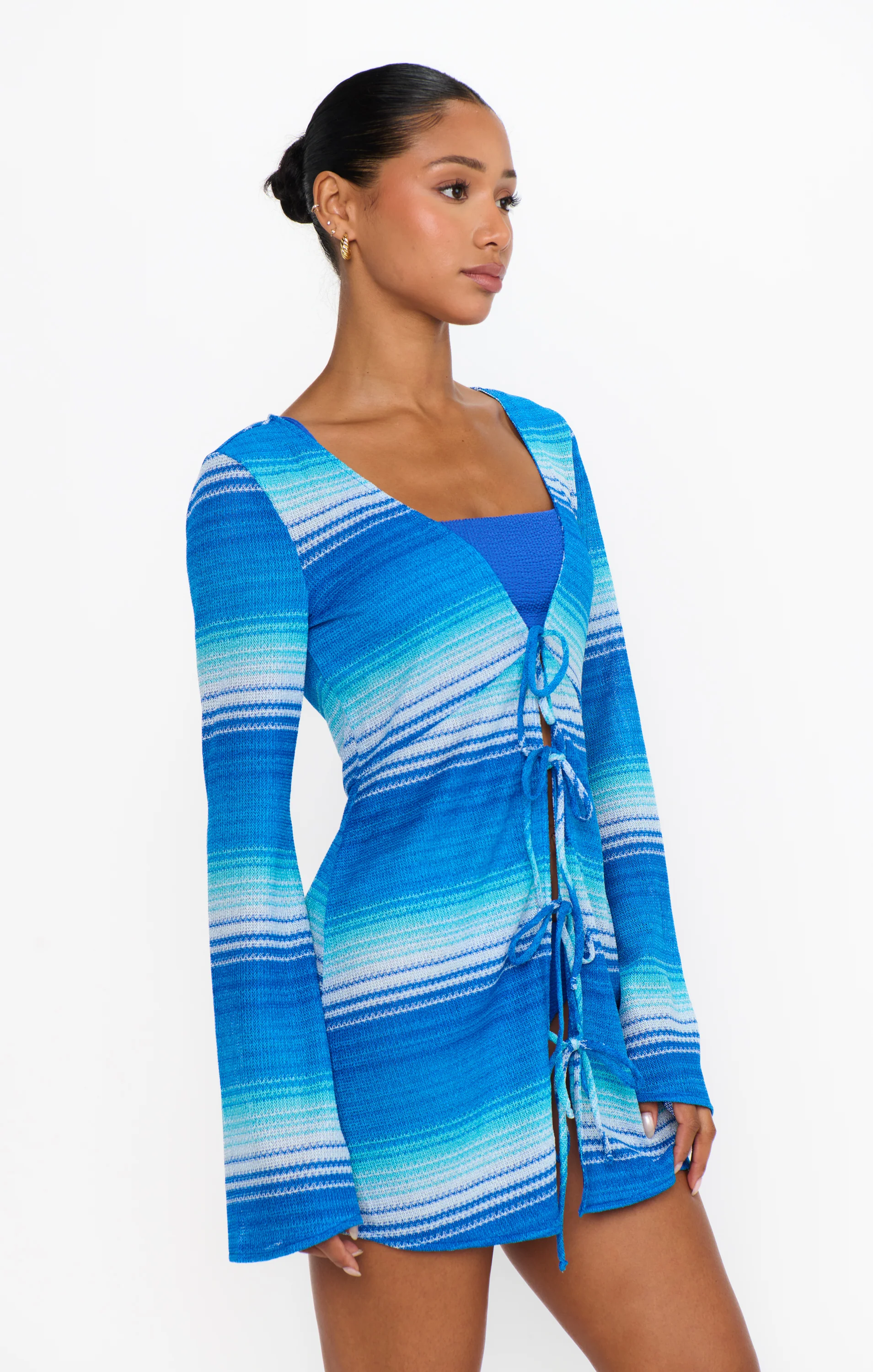 Marisol Coverup ~ Seabreeze Stripe Knit - Image 6