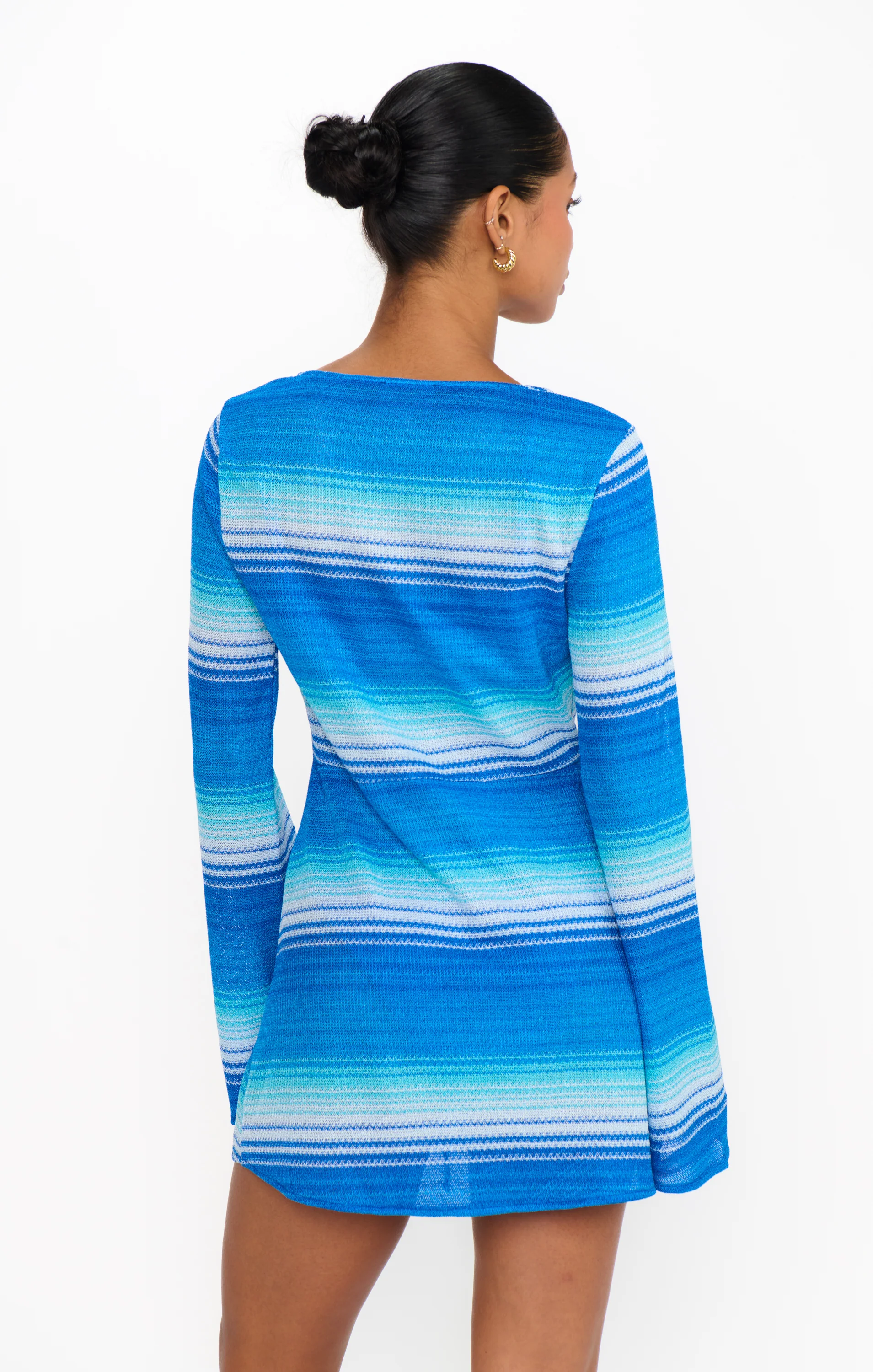 Marisol Coverup ~ Seabreeze Stripe Knit - Image 7