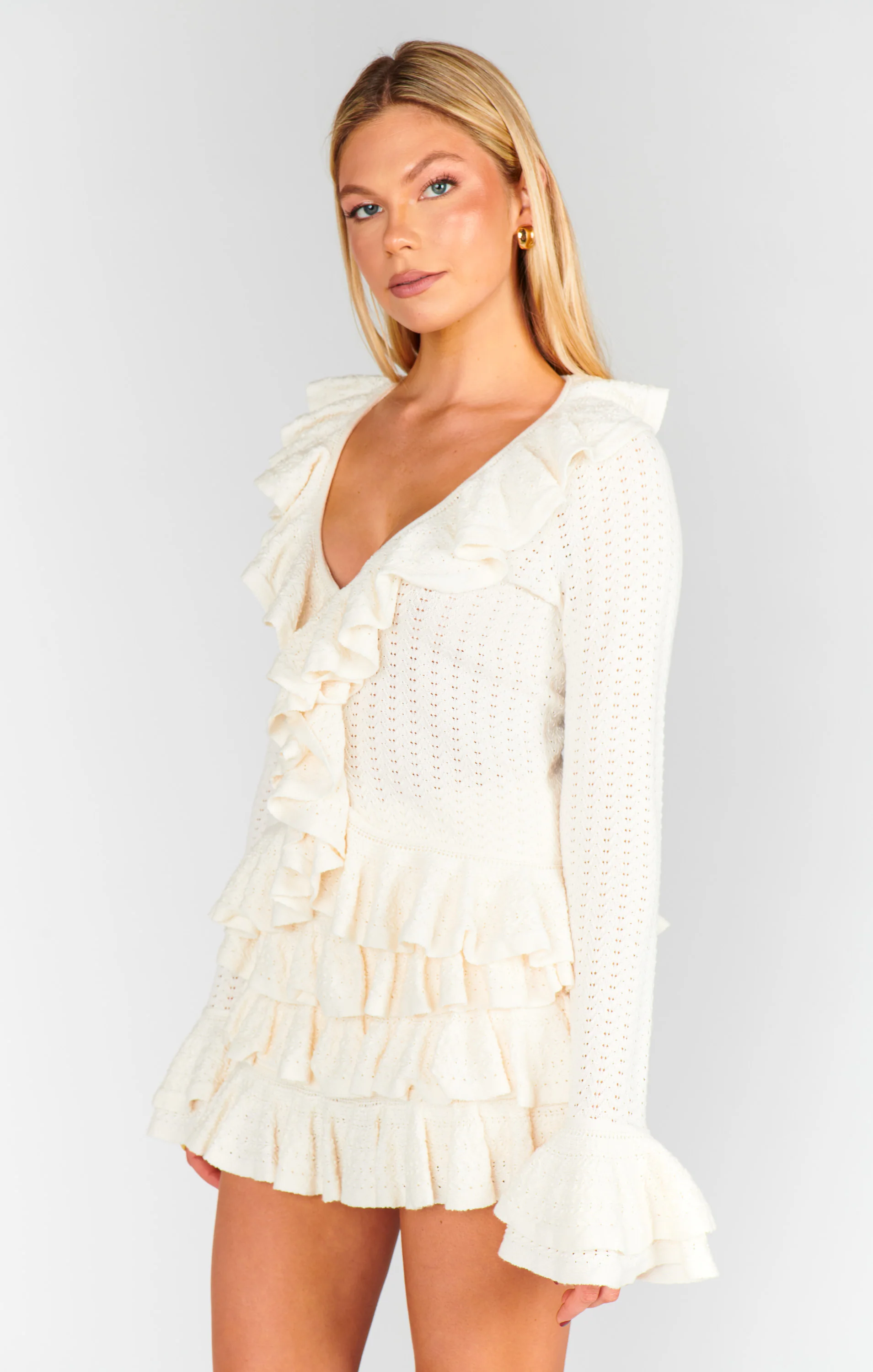 Marley Skort ~ Cream Pointelle Knit - Image 3