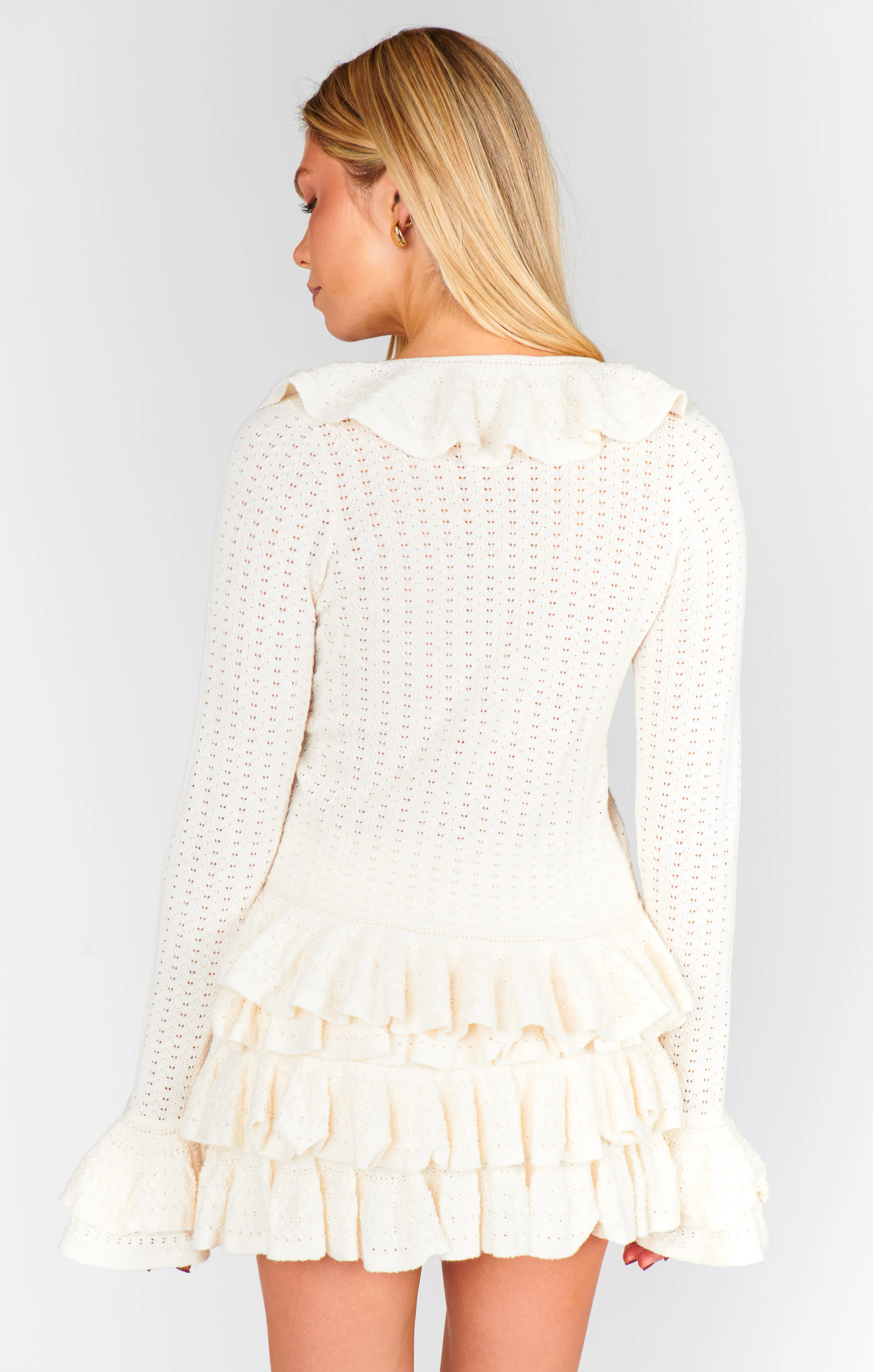 Marley Skort ~ Cream Pointelle Knit - Image 5